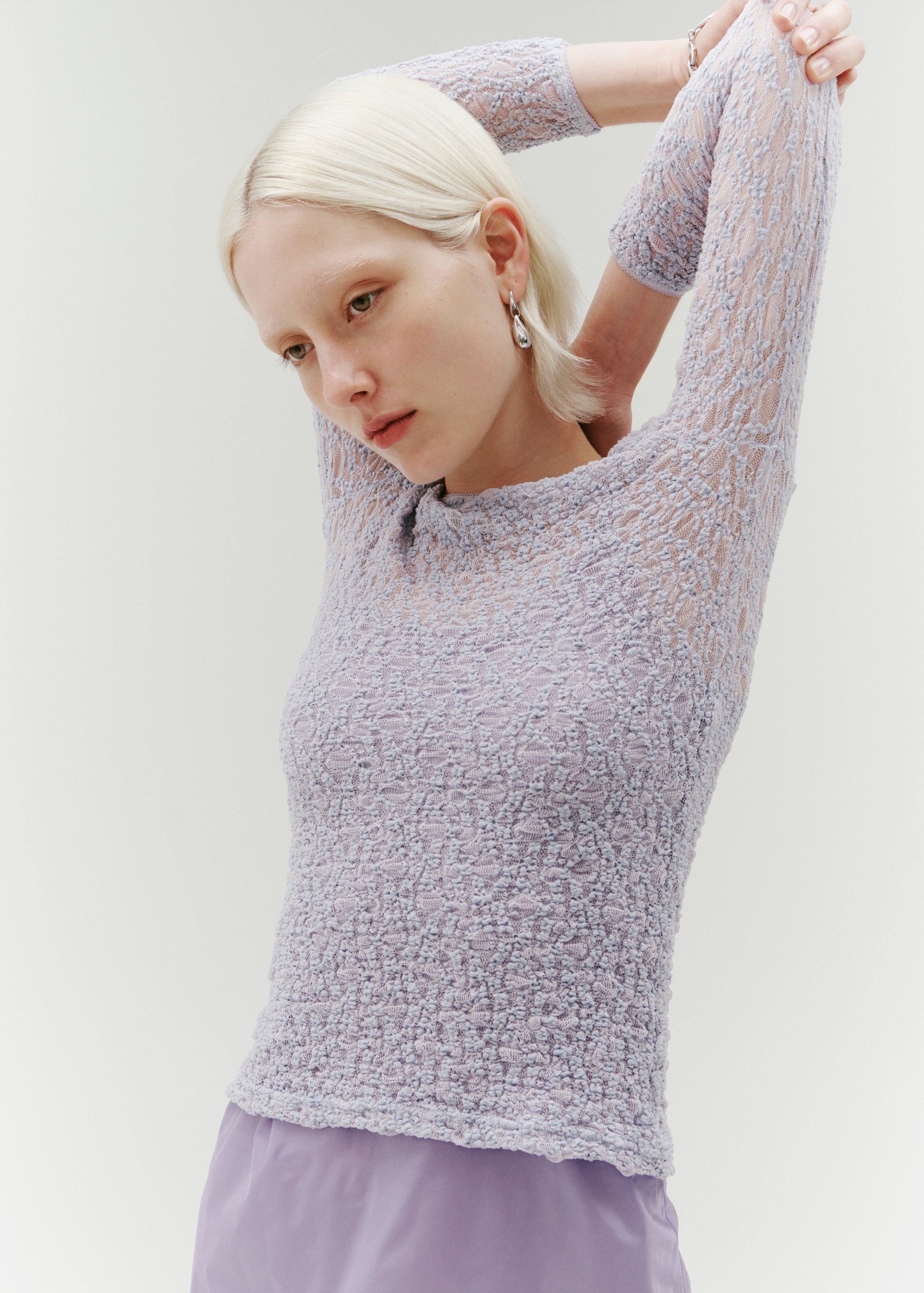 Illuminate Lace Top ~ Purple Tint