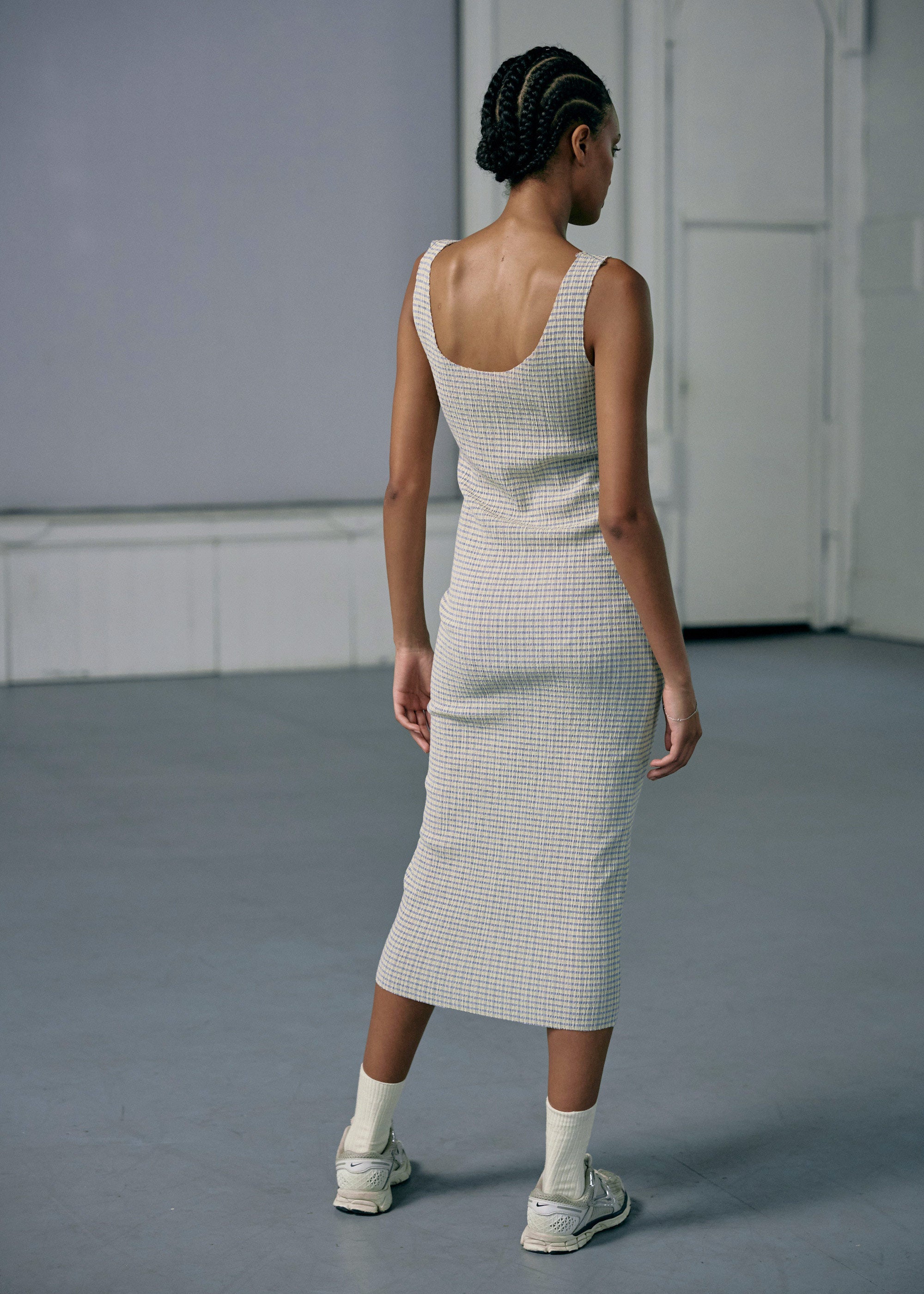 Ritual Tank Dress ~ Lavender / Cream