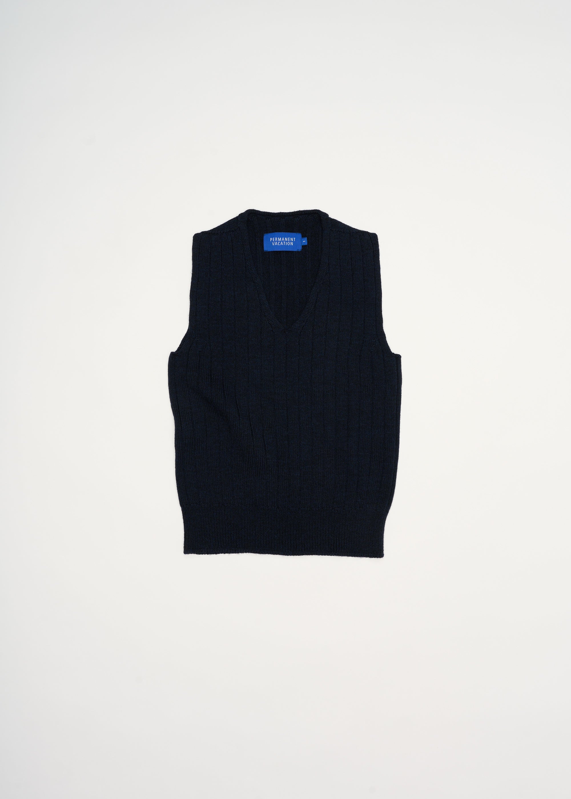Echo Knitted Vest ~ Ink