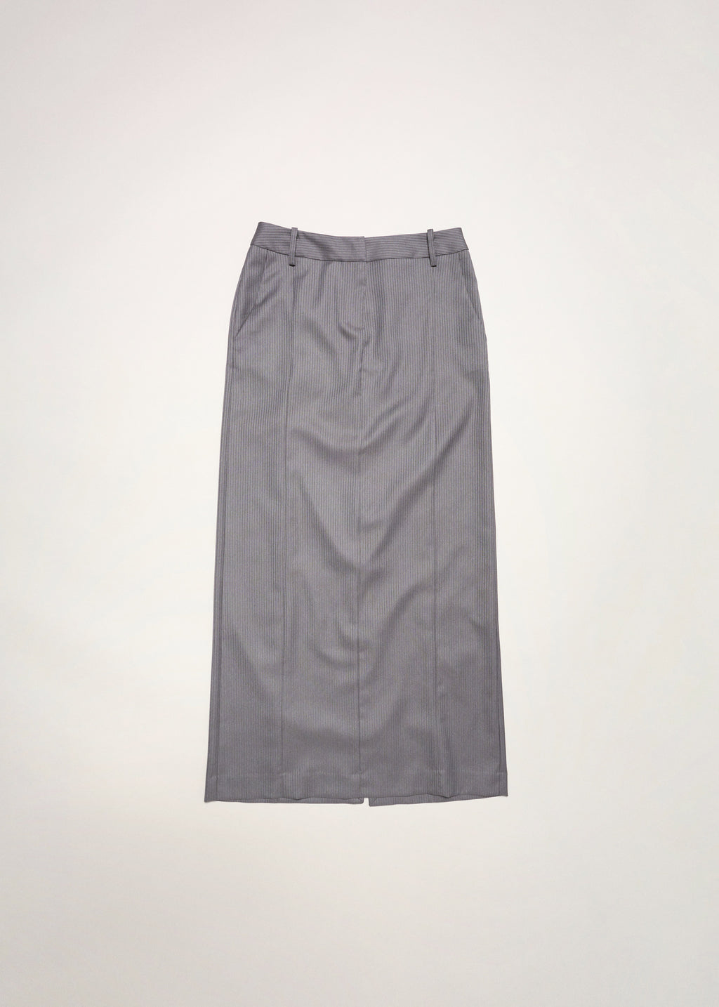 All-Day Maxi Skirt ~ Grey Pinstripe