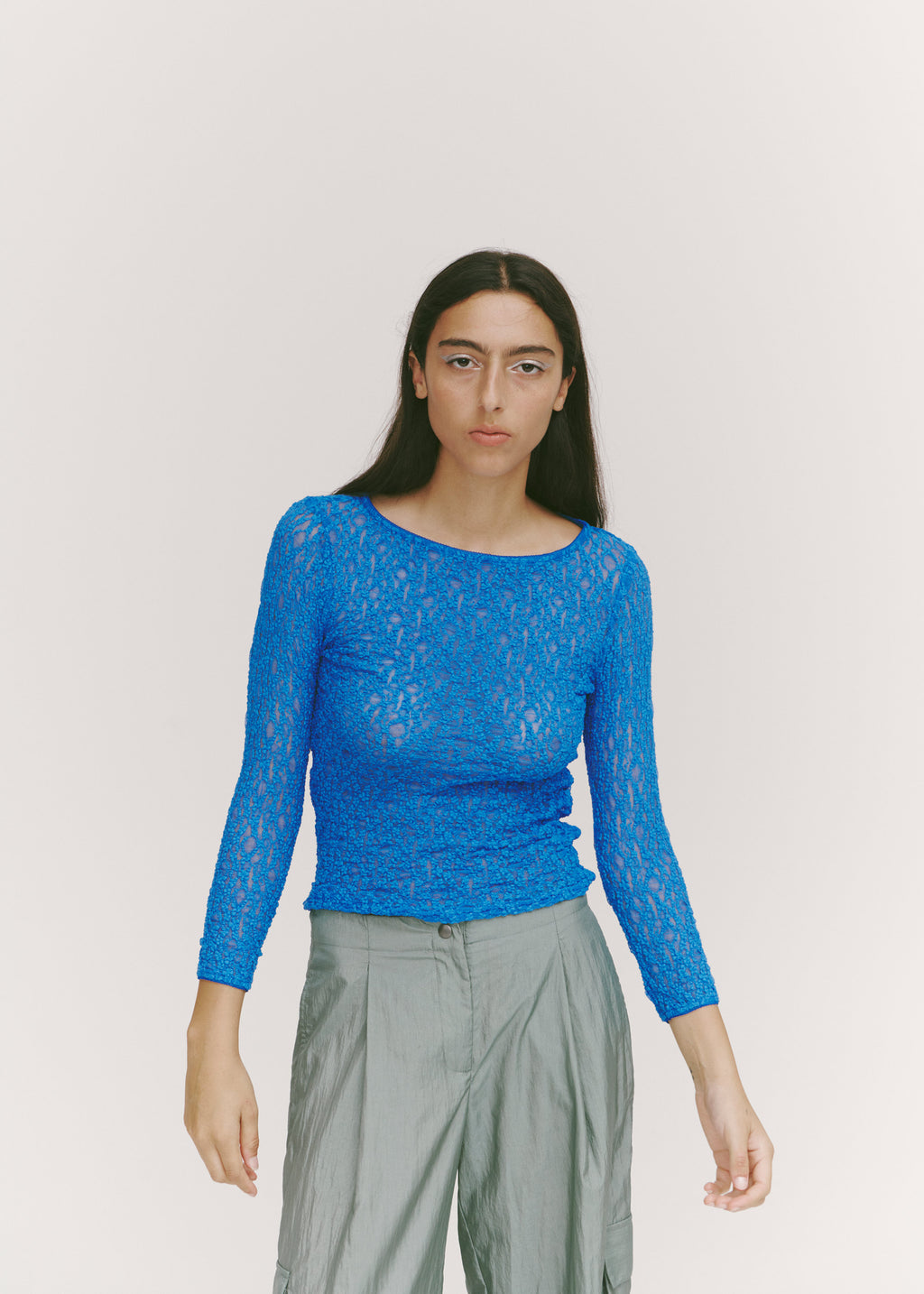 Impression Lace Top ~ Deep Cyan