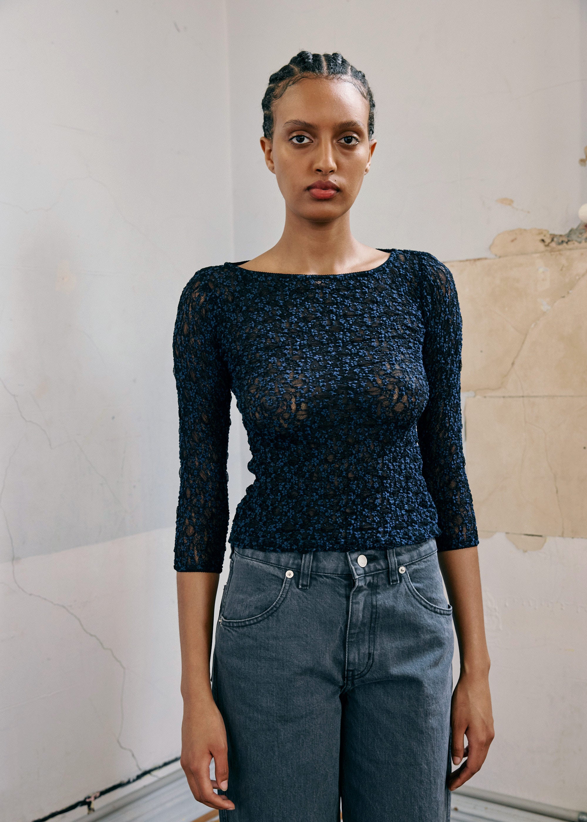 Illuminate Lace Top ~ Ink