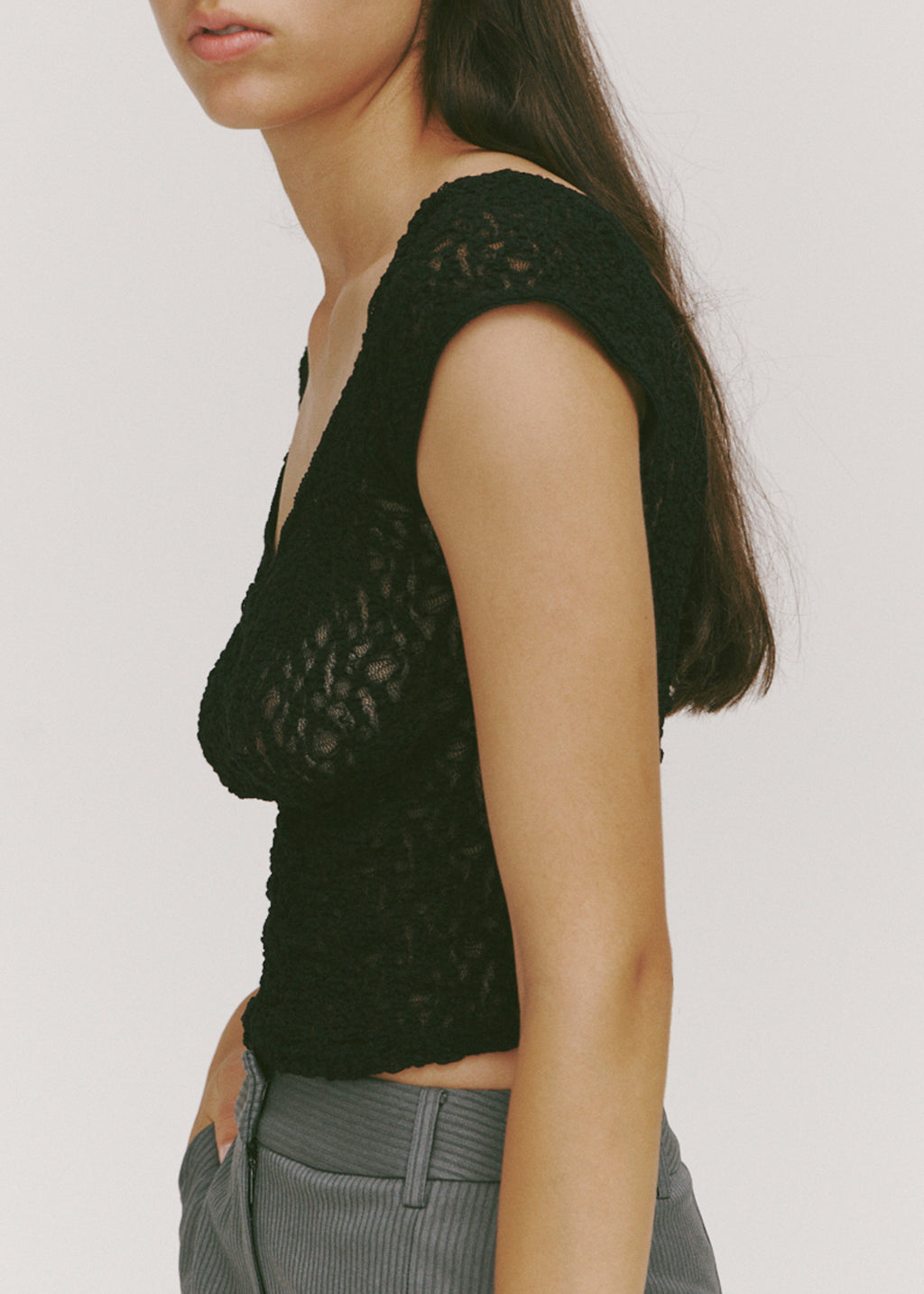 Impression Lace Tee ~ Black