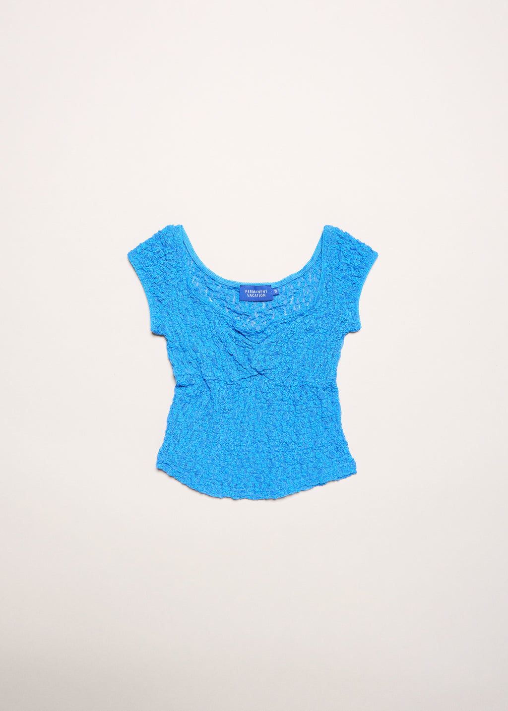 Impression Lace Tee ~ Deep Cyan