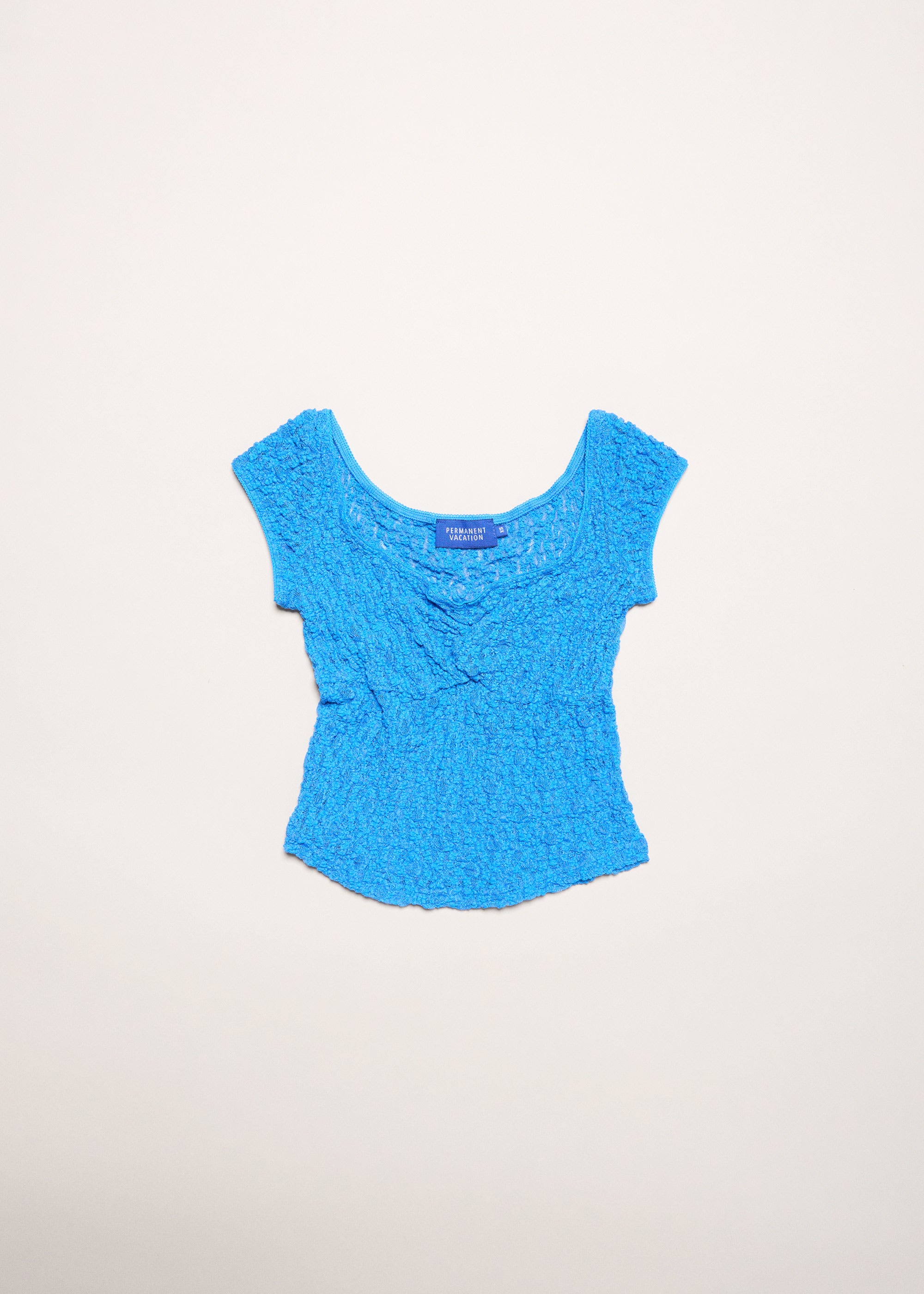 Impression Lace Tee ~ Deep Cyan