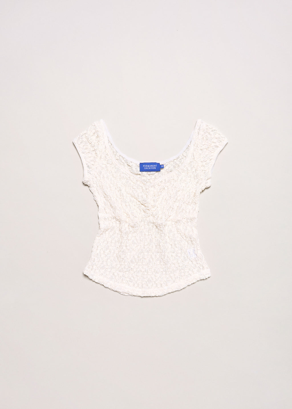 Impression Lace Tee ~ Ivory