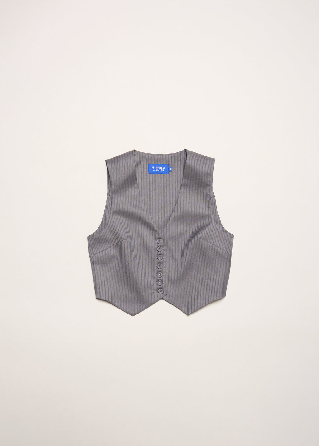 All-Day Vest ~ Grey Pinstripe