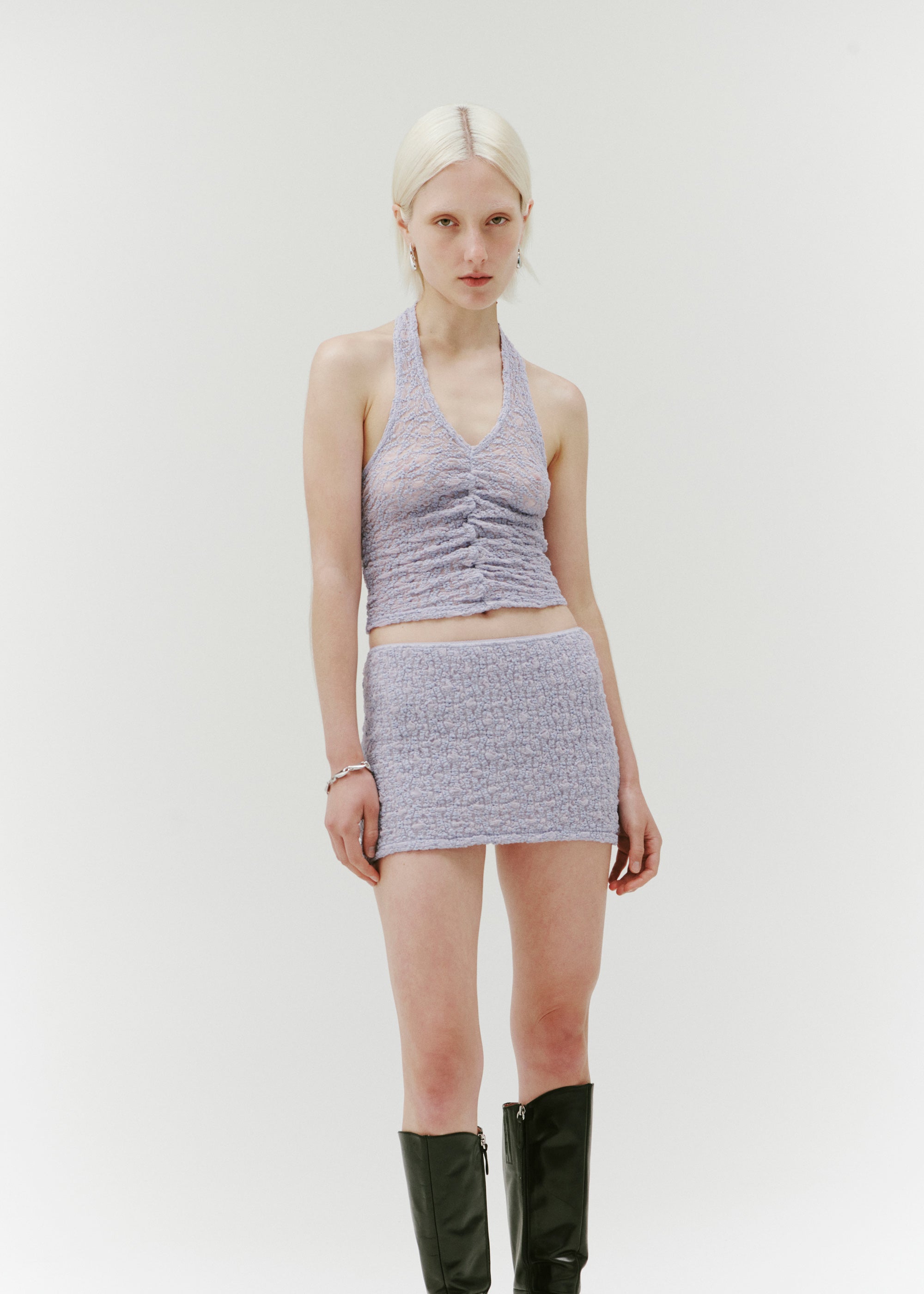Illuminate Lace Miniskirt ~ Purple Tint