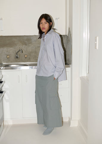 Identity Cargo Skirt ~ Washed Teal