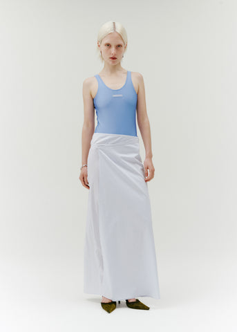Technique Wrap Skirt ~ Clear Blue Stripe