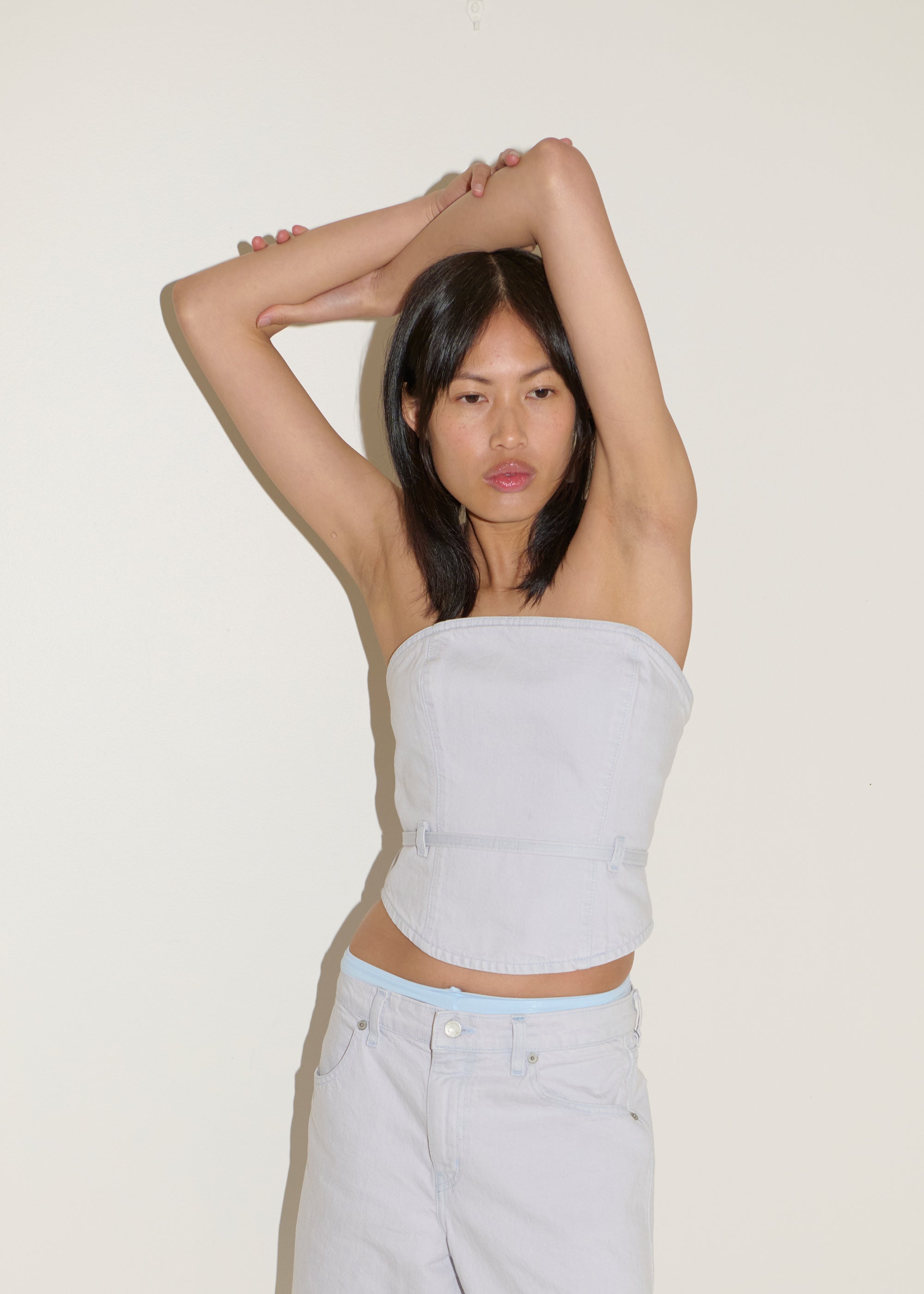 Repose Denim Bustier ~ Purple Tint