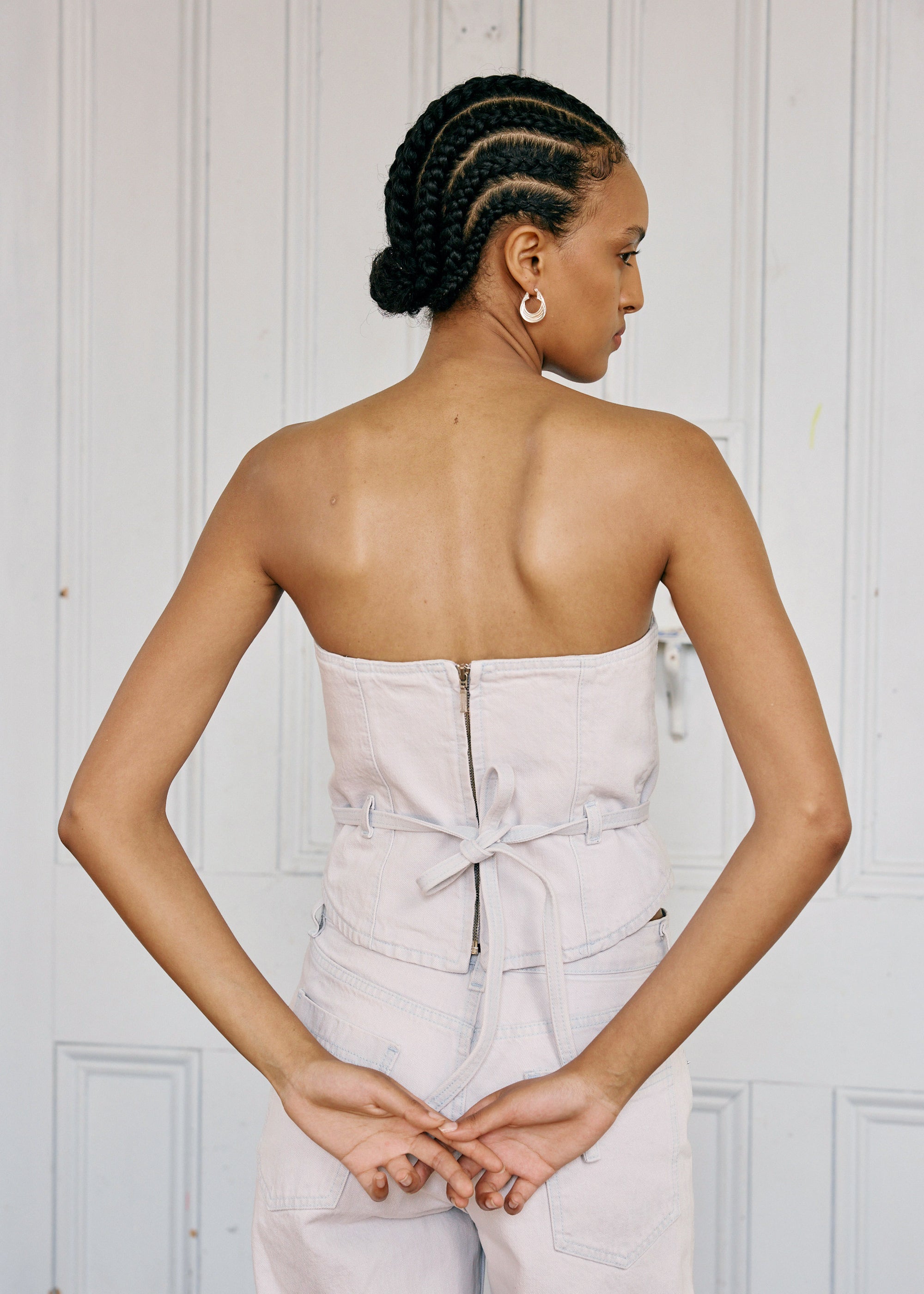 Repose Denim Bustier ~ Purple Tint