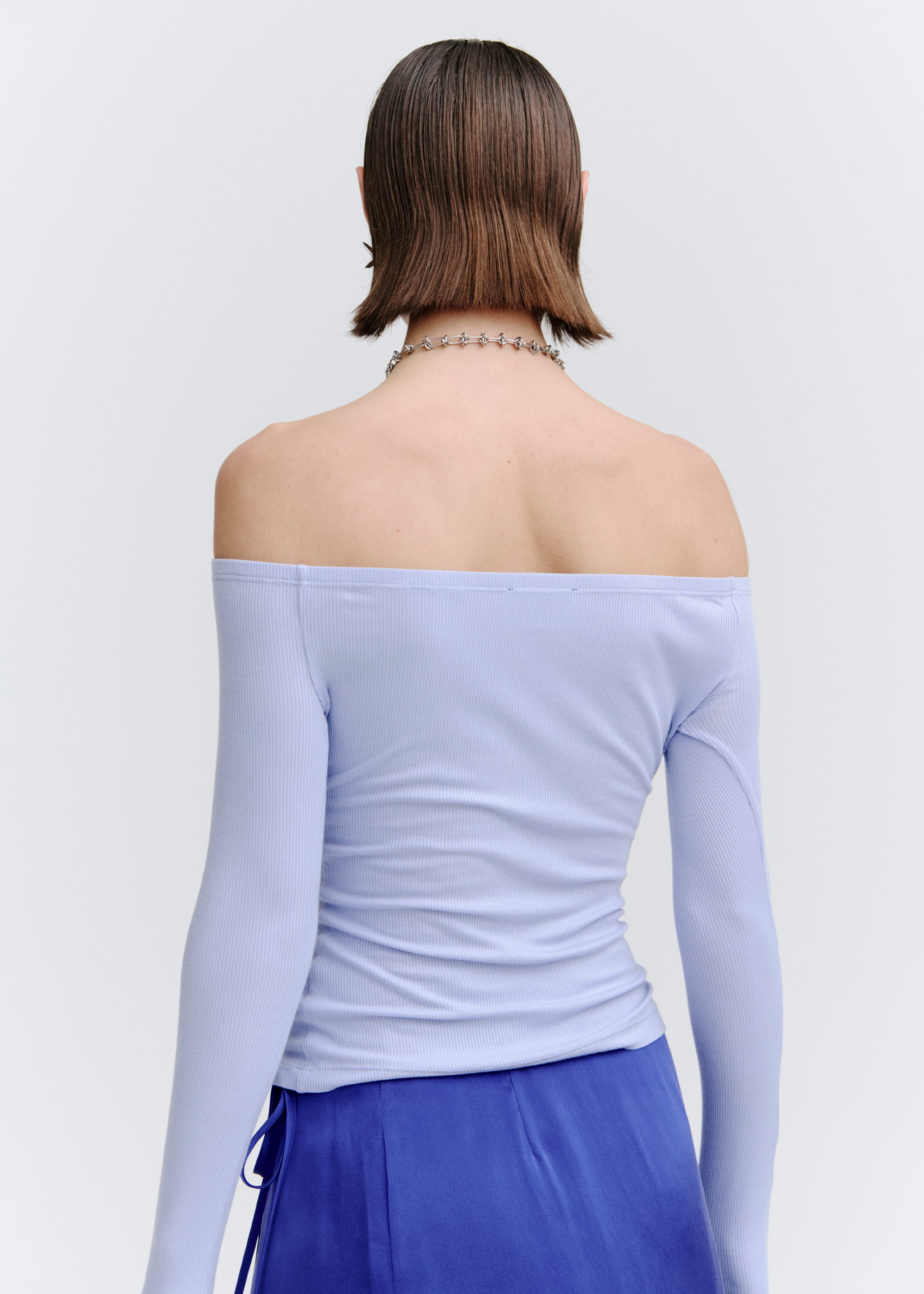 Composure Off-Shoulder Top ~ Glacier