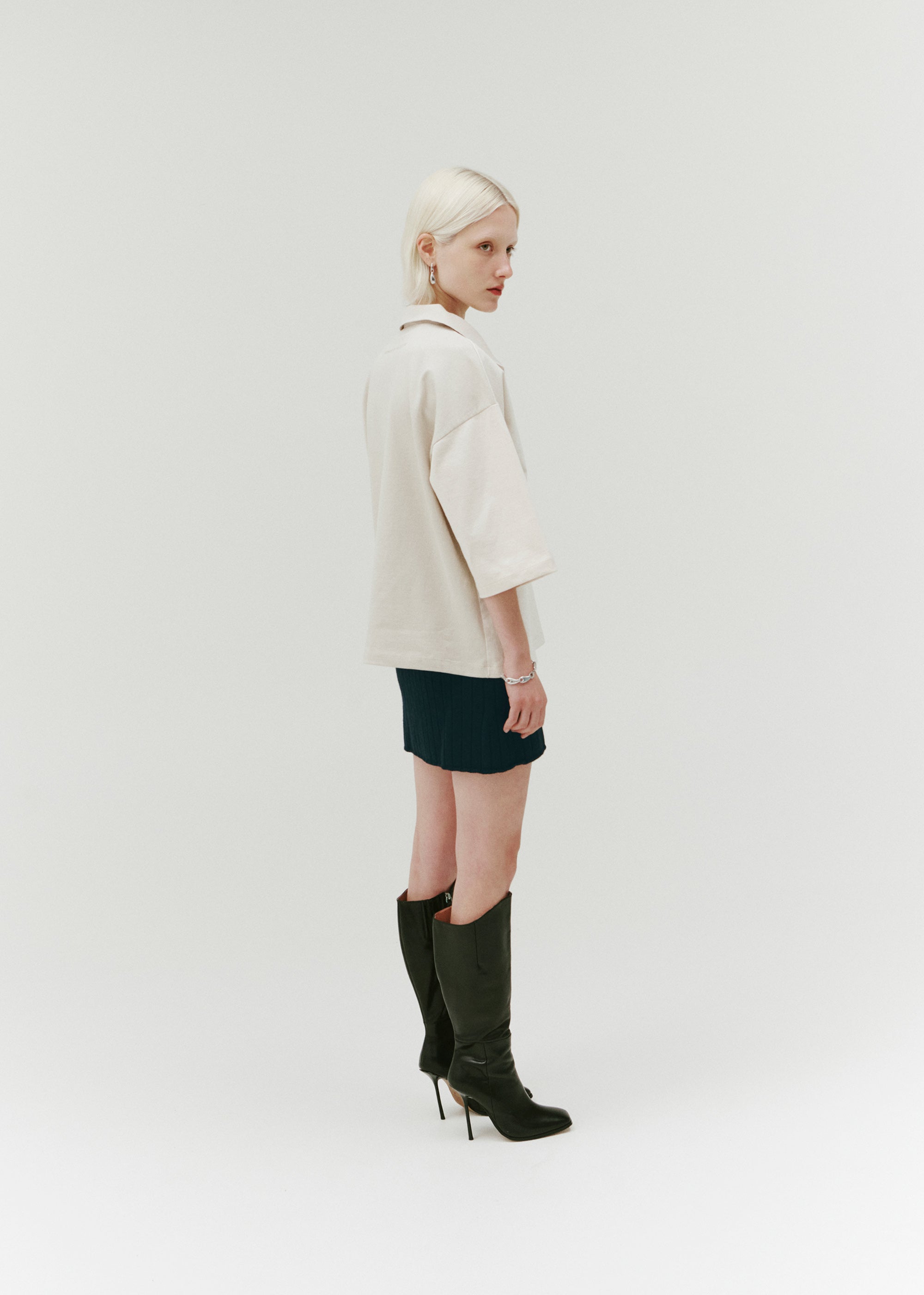 Parallel Tee ~ Ecru Multi