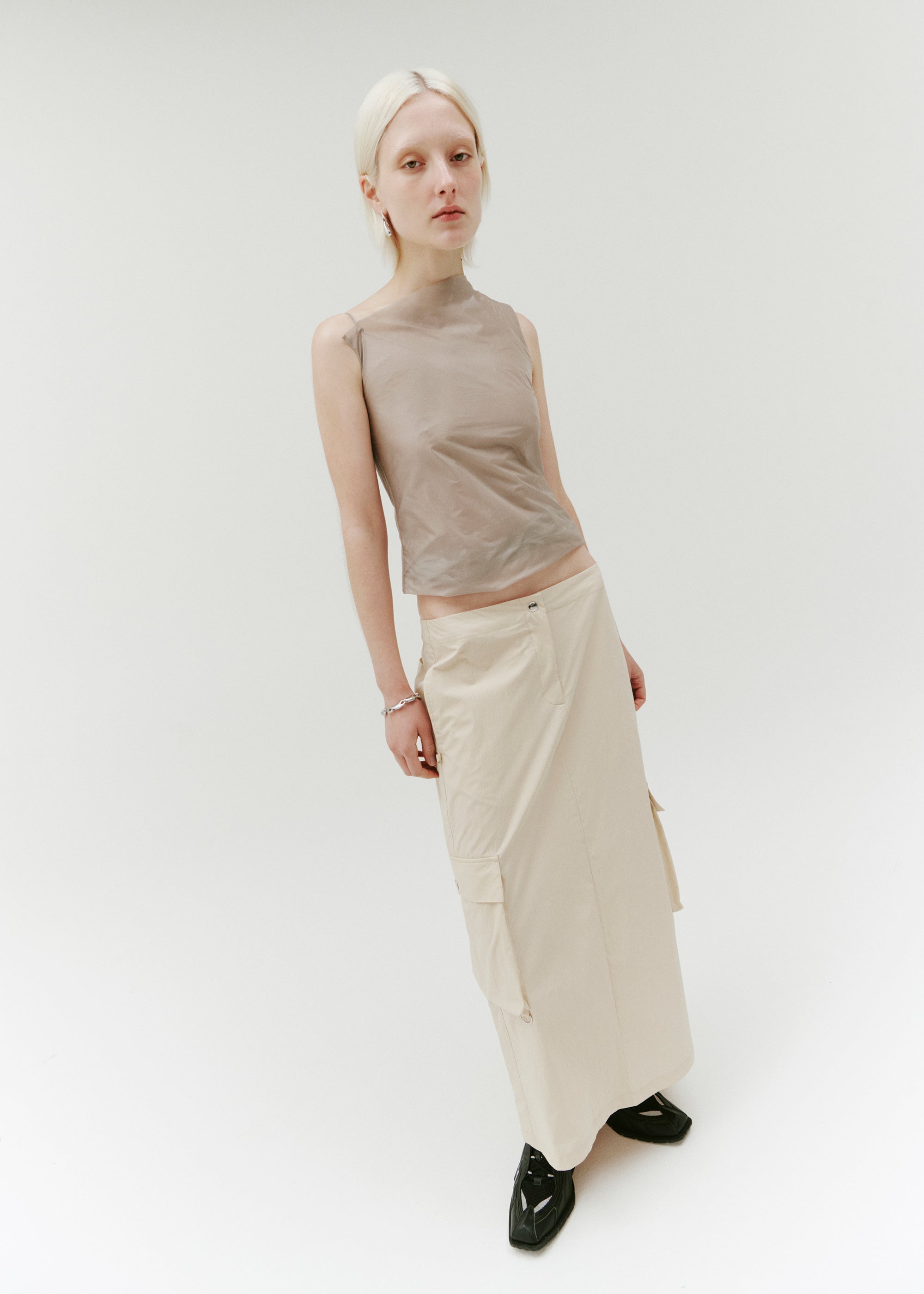 Identity Cargo Skirt ~ Ecru
