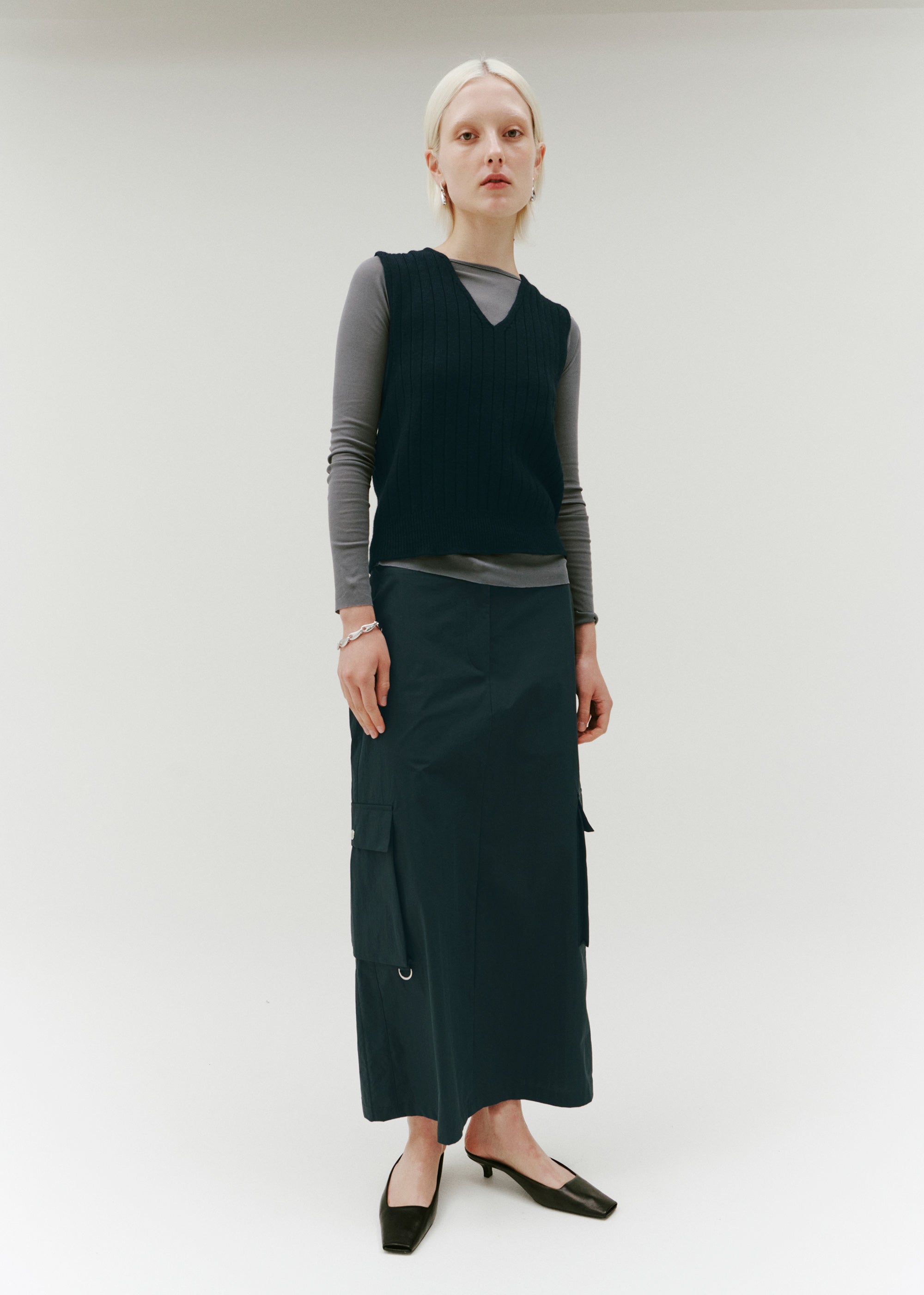 Identity Cargo Skirt ~ Ink