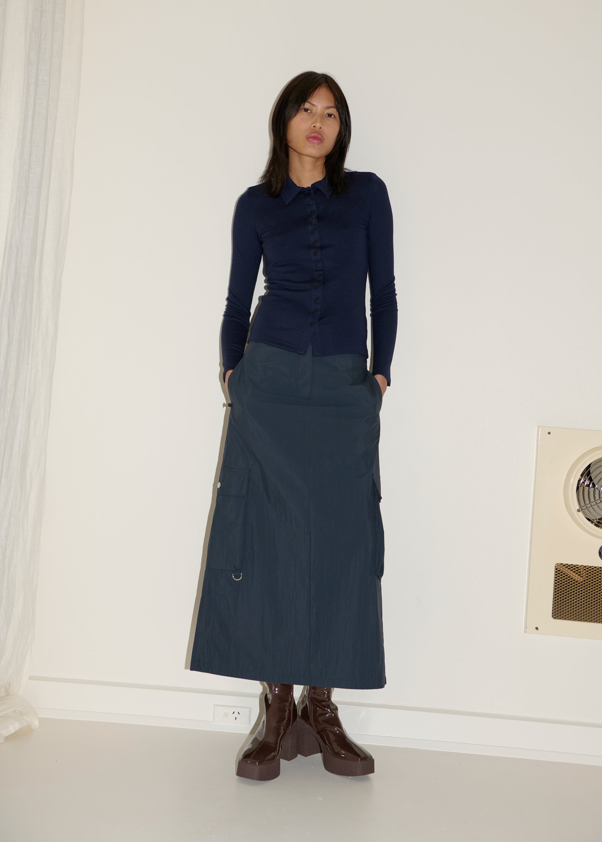 Identity Cargo Skirt ~ Ink