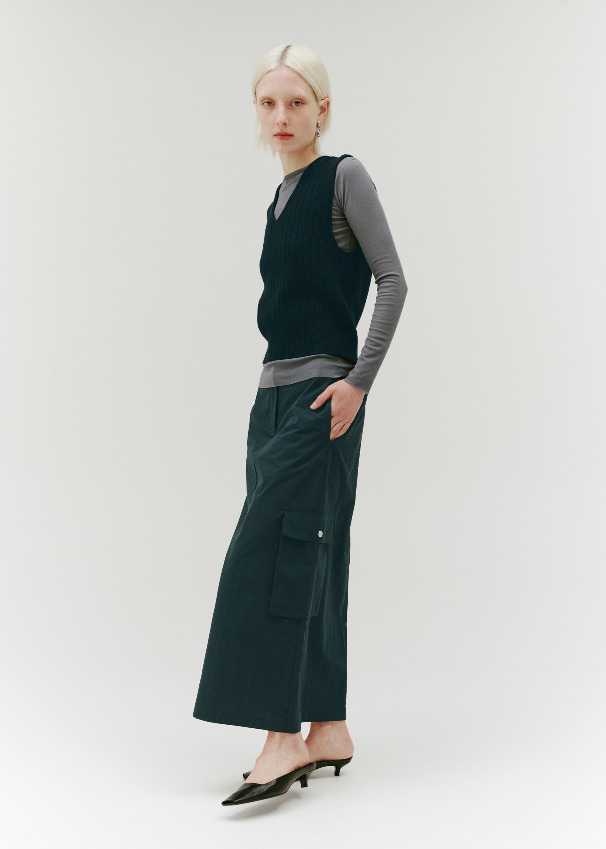 Identity Cargo Skirt ~ Ink