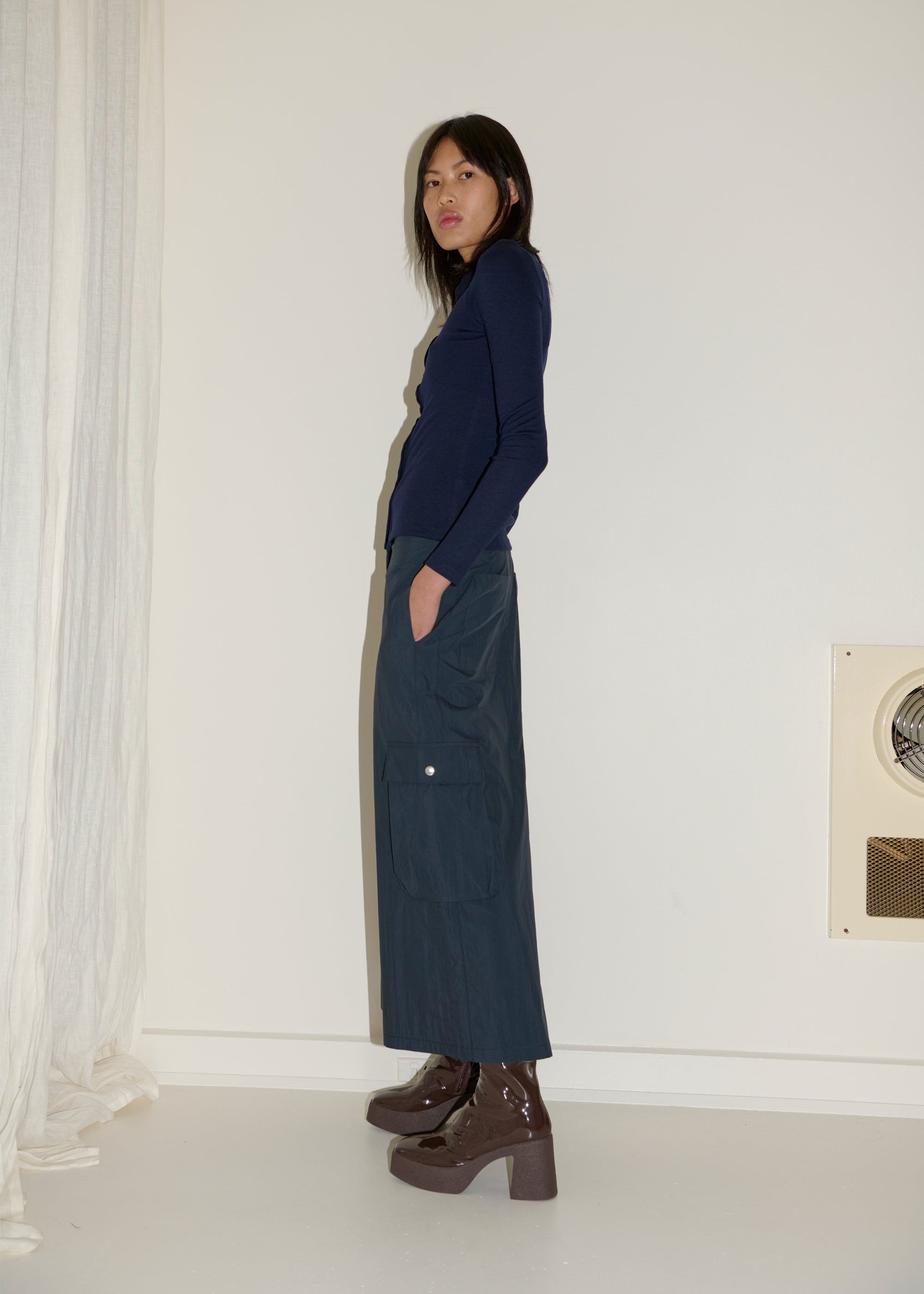 Identity Cargo Skirt ~ Ink