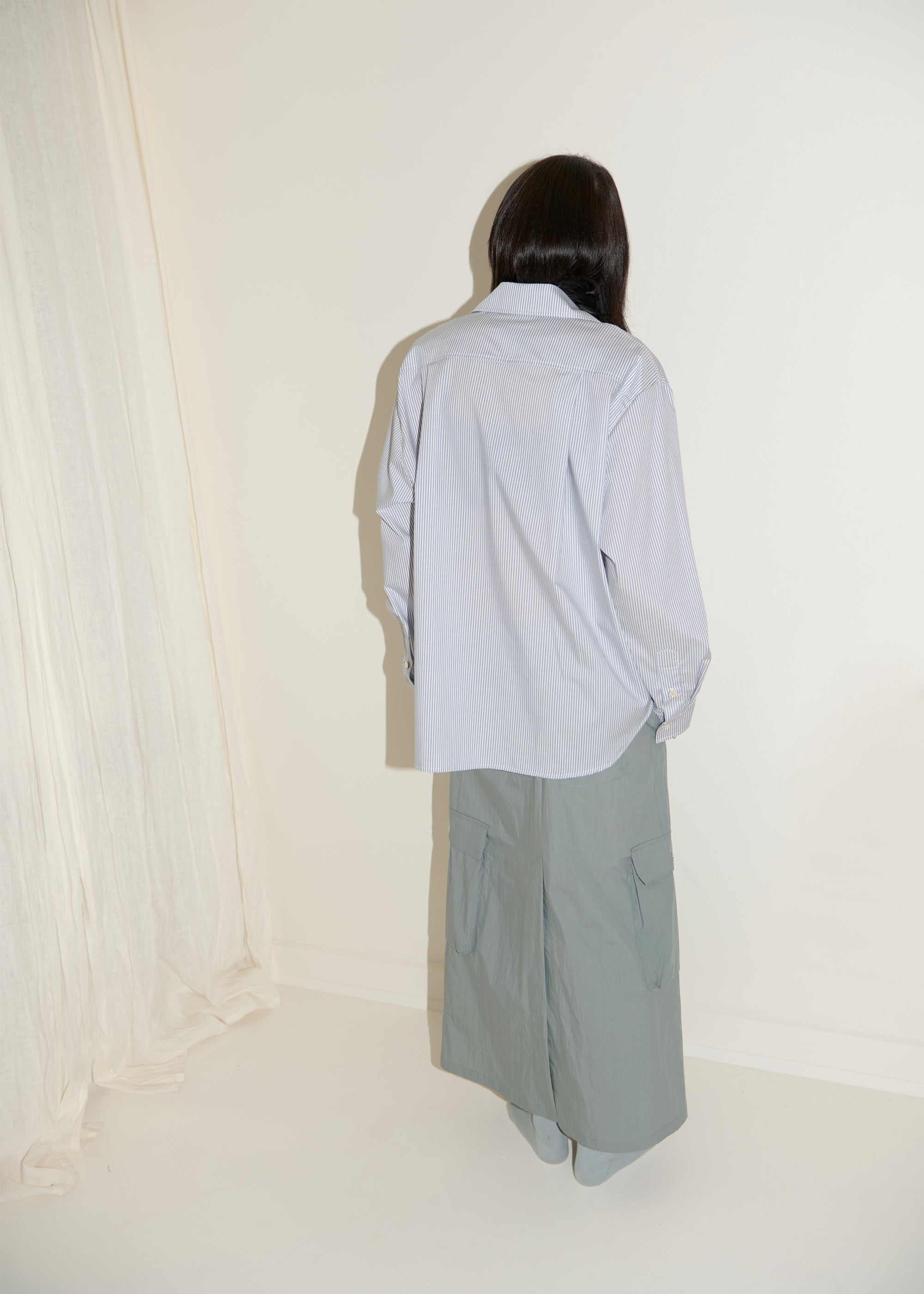 Identity Cargo Skirt ~ Washed Teal
