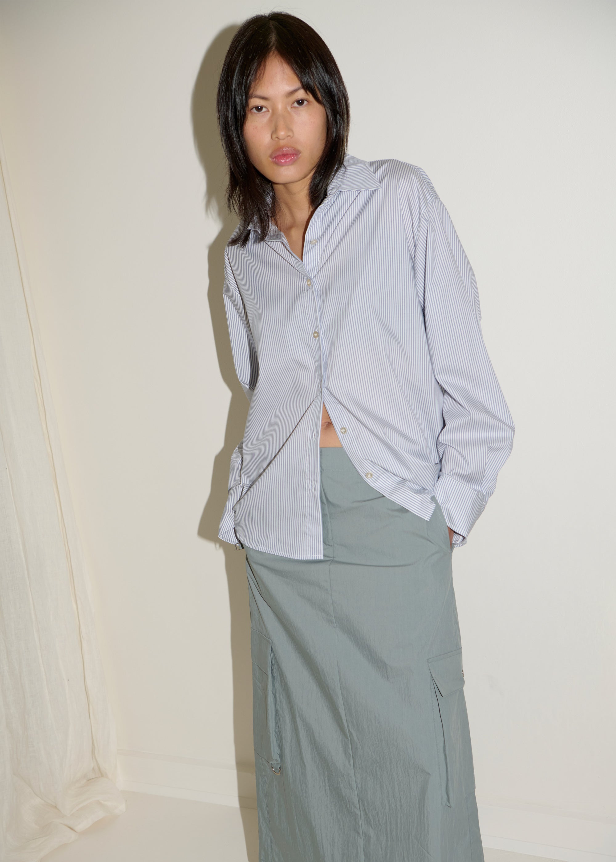 Identity Cargo Skirt ~ Washed Teal