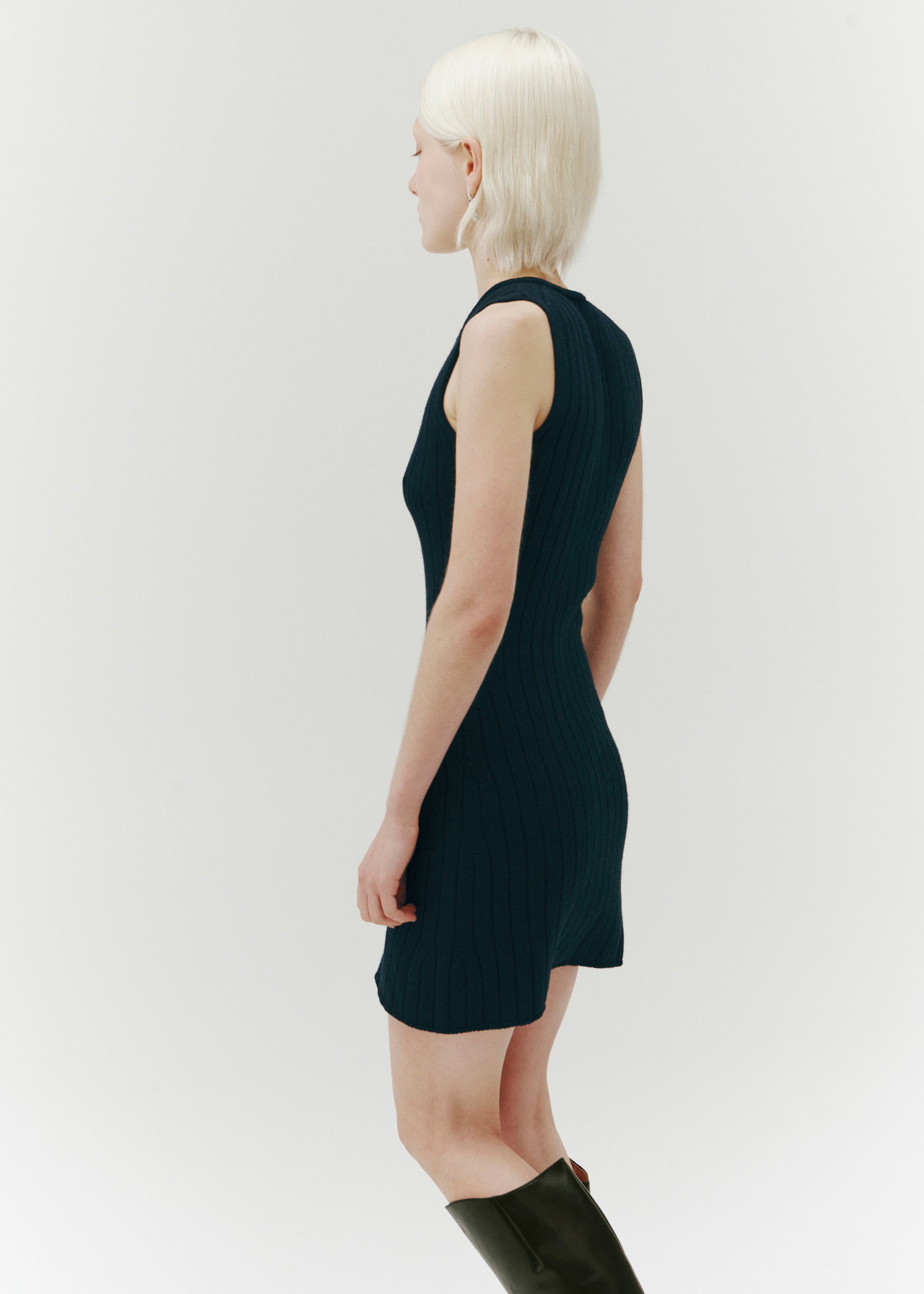 Echo Knitted Dress ~ Ink