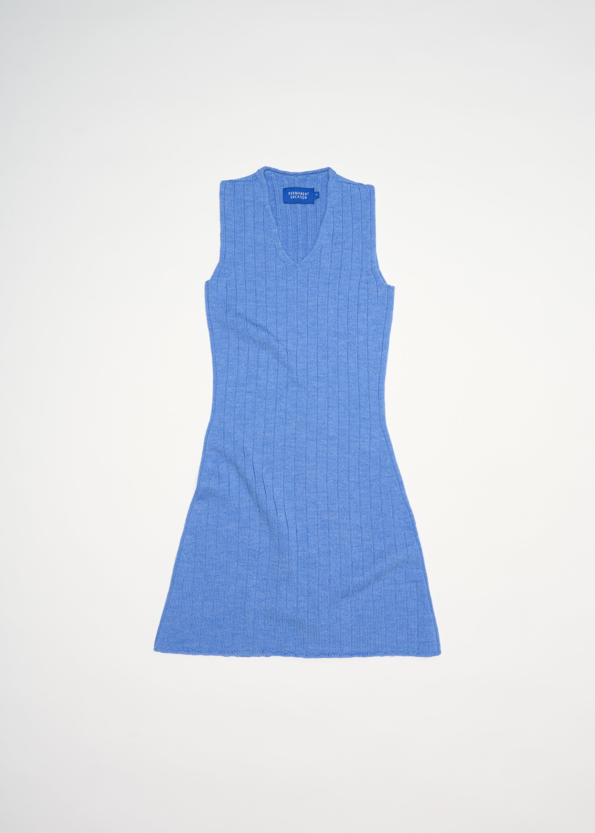 Echo Knitted Dress ~ Pure Blue
