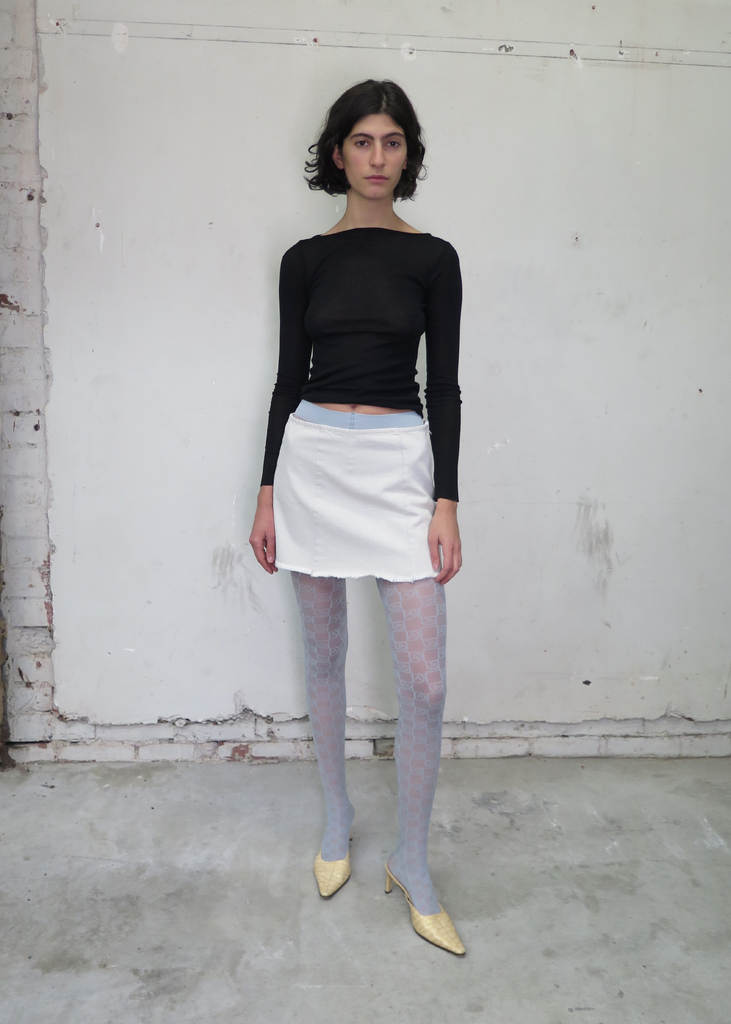 View Denim Mini ~ Parchment