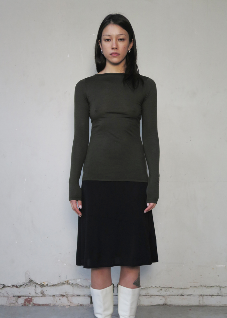 Connection Wool Top ~ Moss