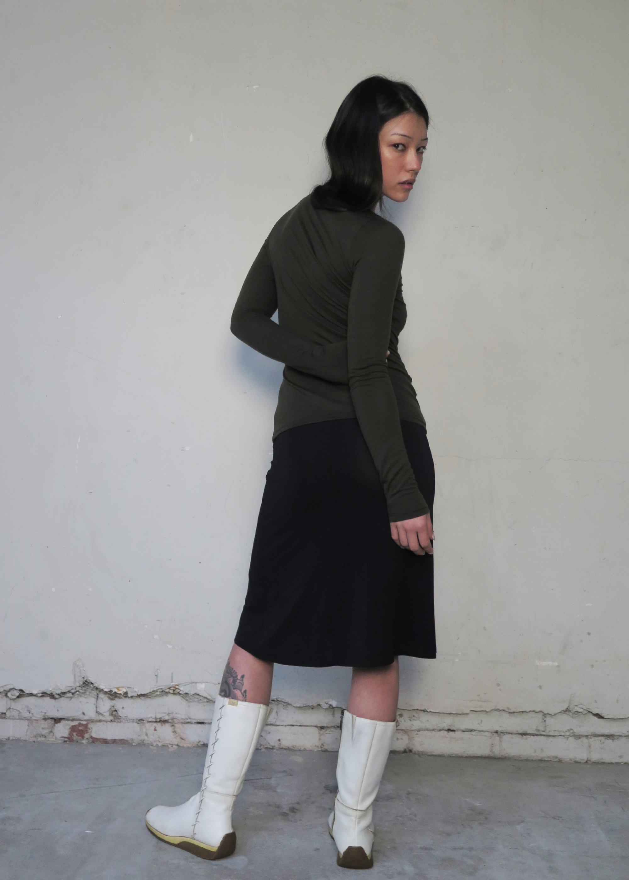 Connection Wool Top ~ Moss