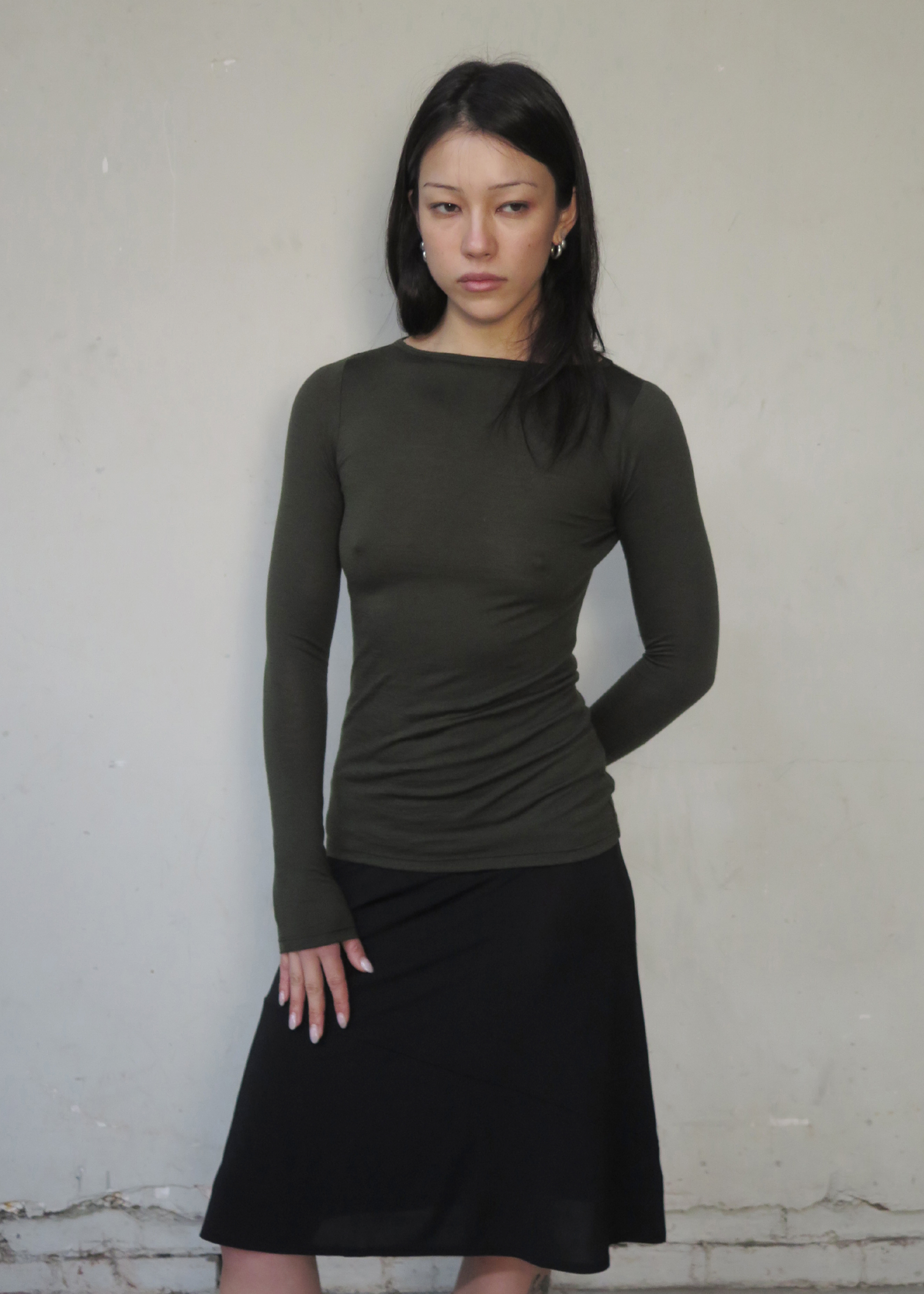 Connection Wool Top ~ Moss