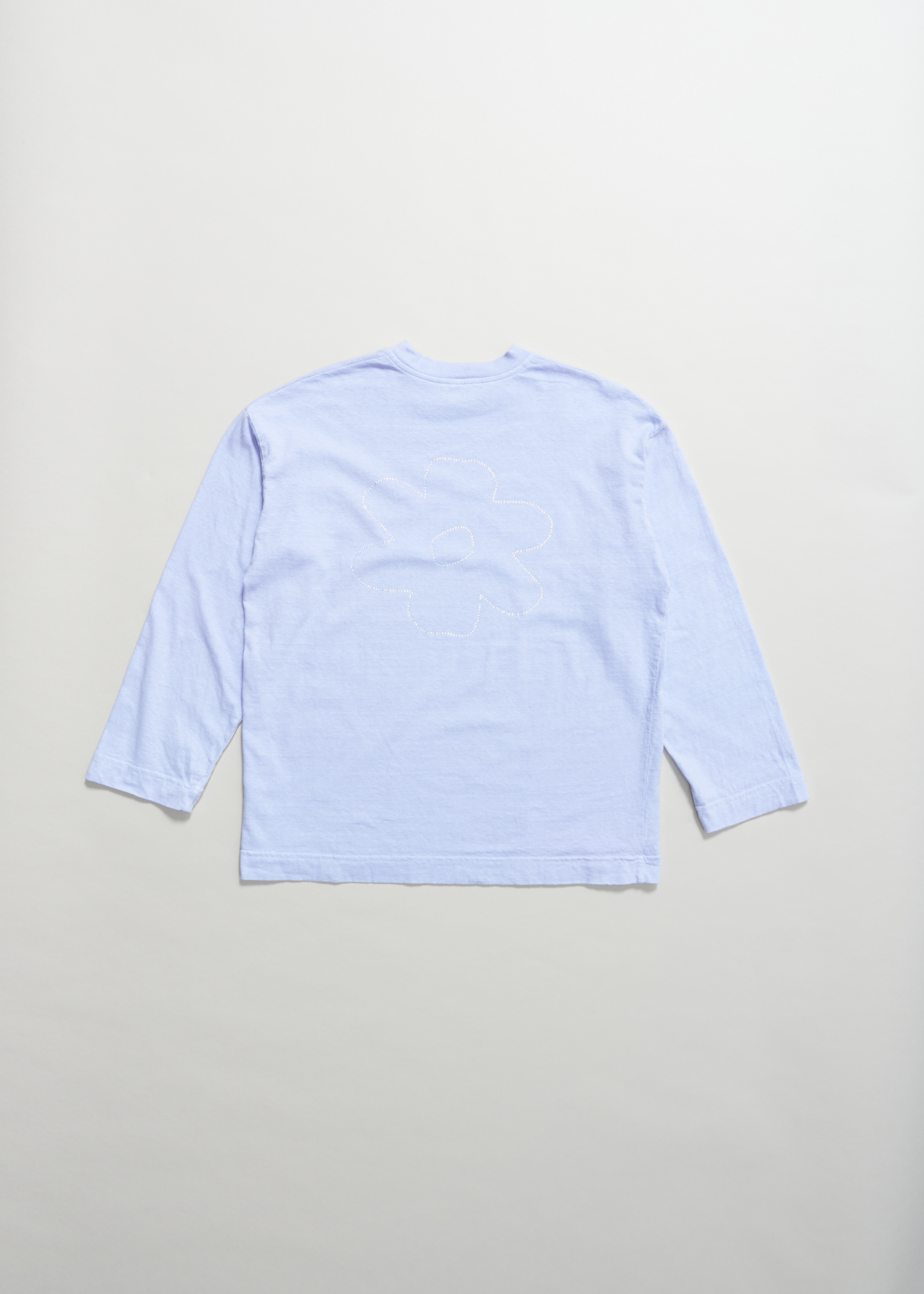 PV Flower Long Sleeve Tee ~ Glacier