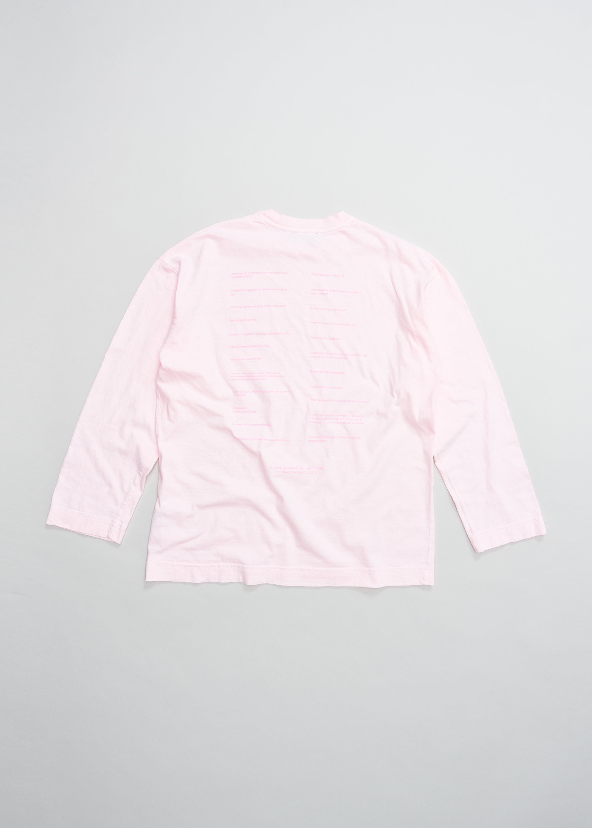 Mixed Messages Long Sleeve Tee ~ Pink Tint