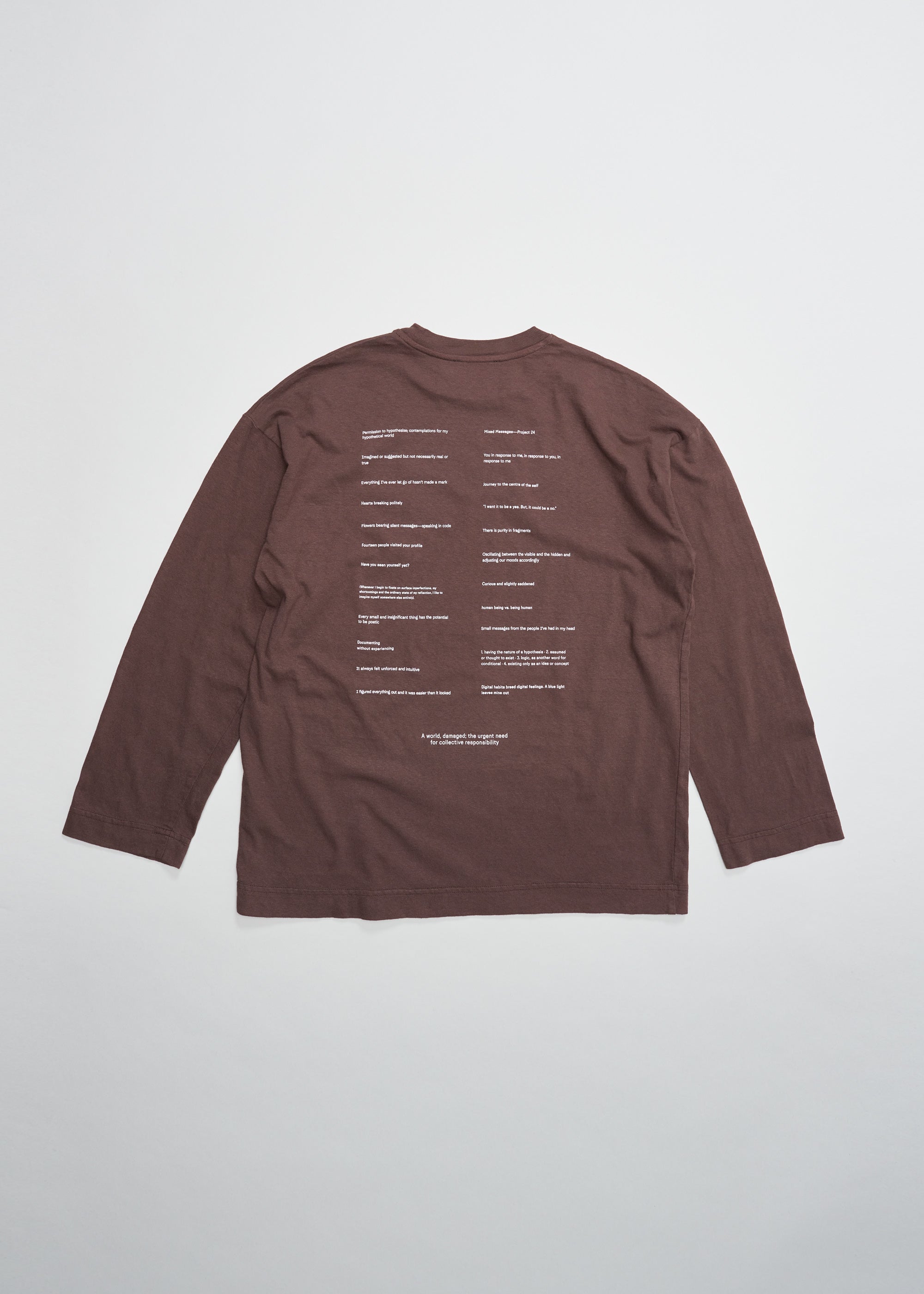 Mixed Messages Long Sleeve Tee ~ Umber