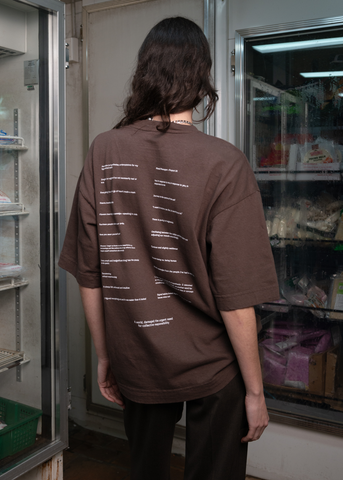 Mixed Messages Tee ~ Umber
