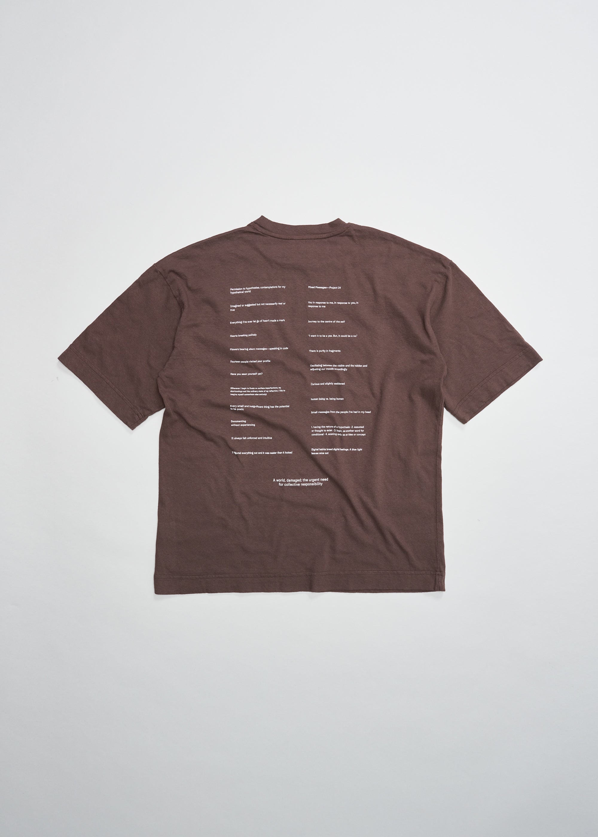 Mixed Messages Tee ~ Umber