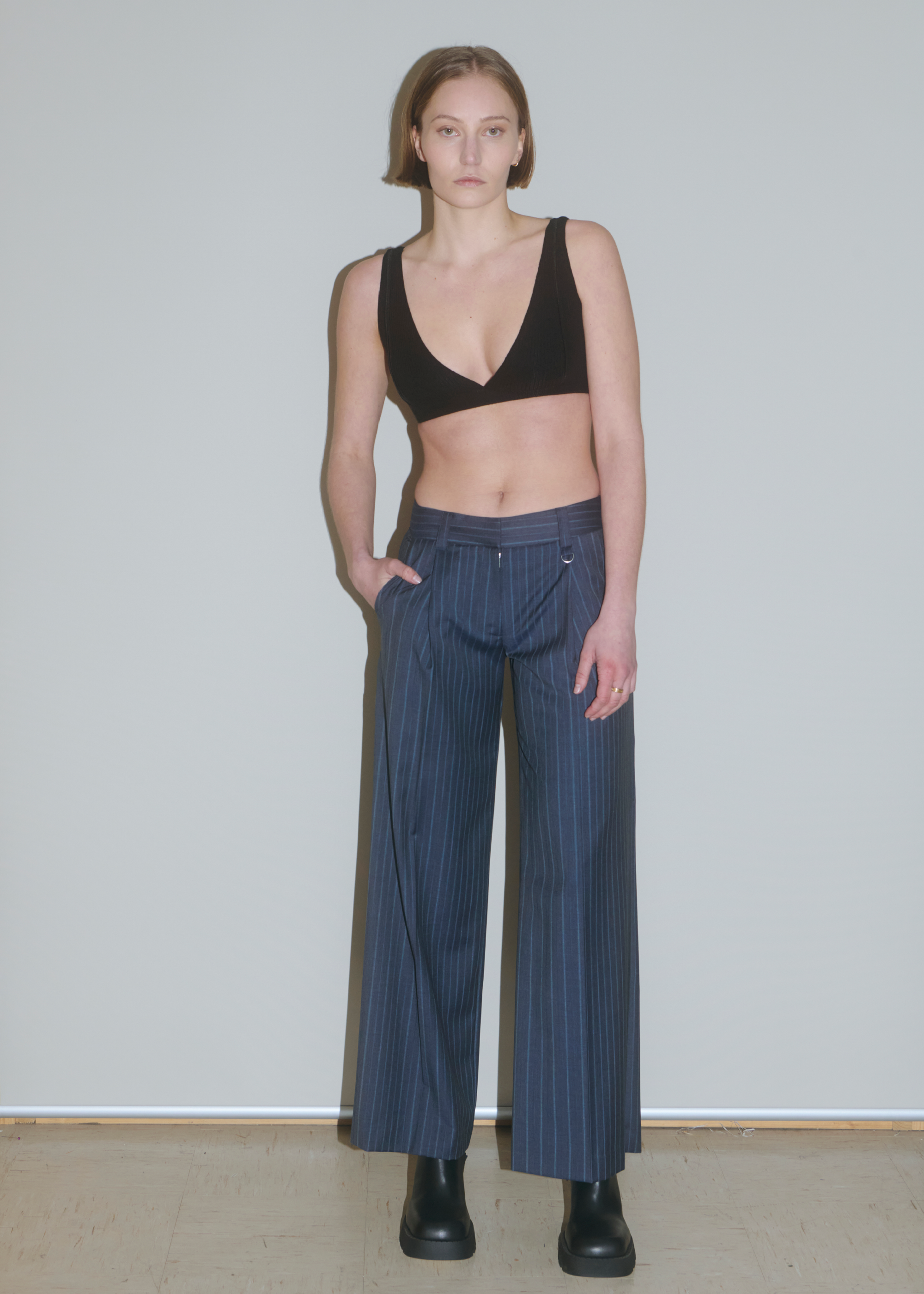 Compound Trouser ~ Navy Stripe