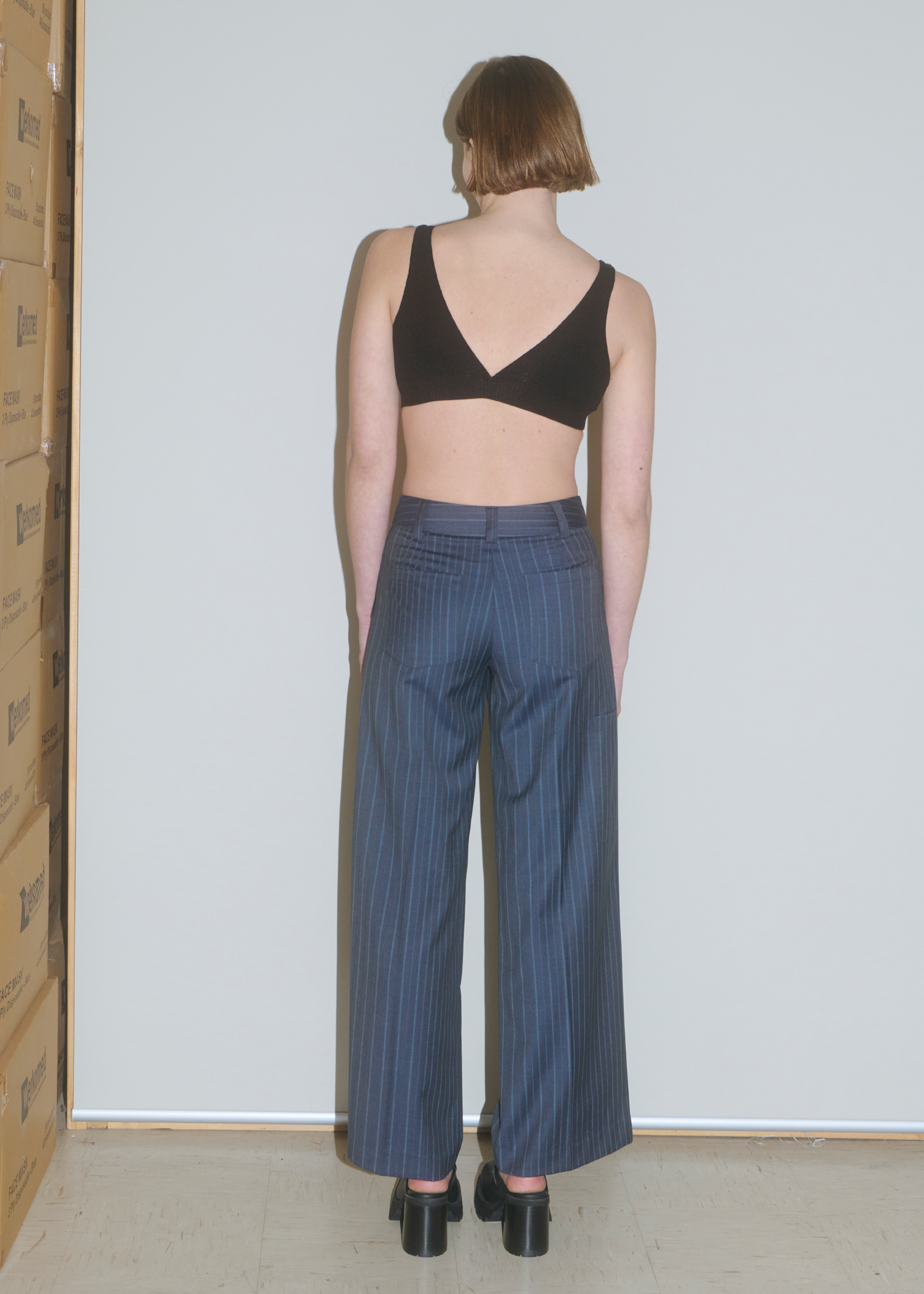 Compound Trouser ~ Navy Stripe