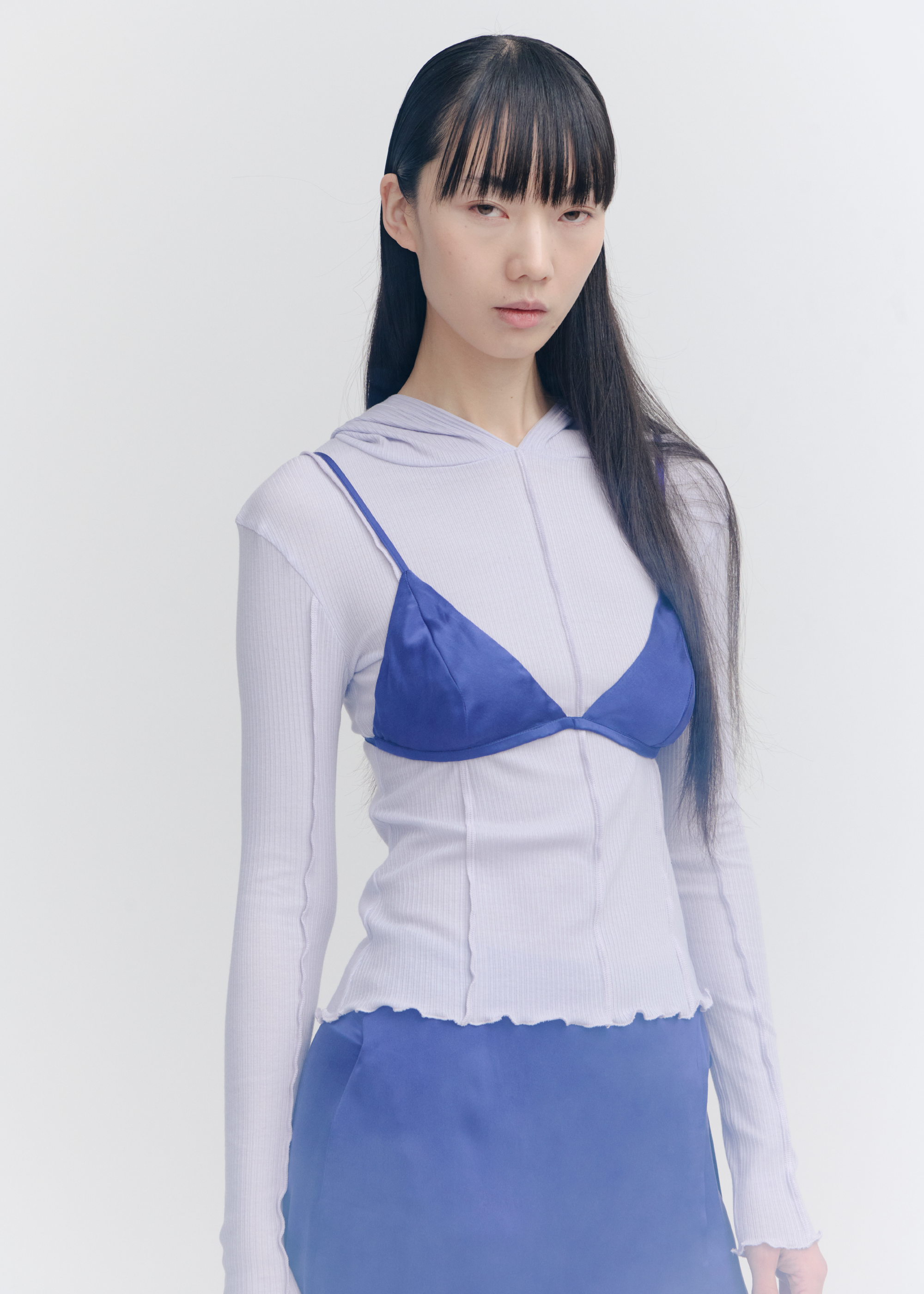 Segment Hooded Top ~ Glacier