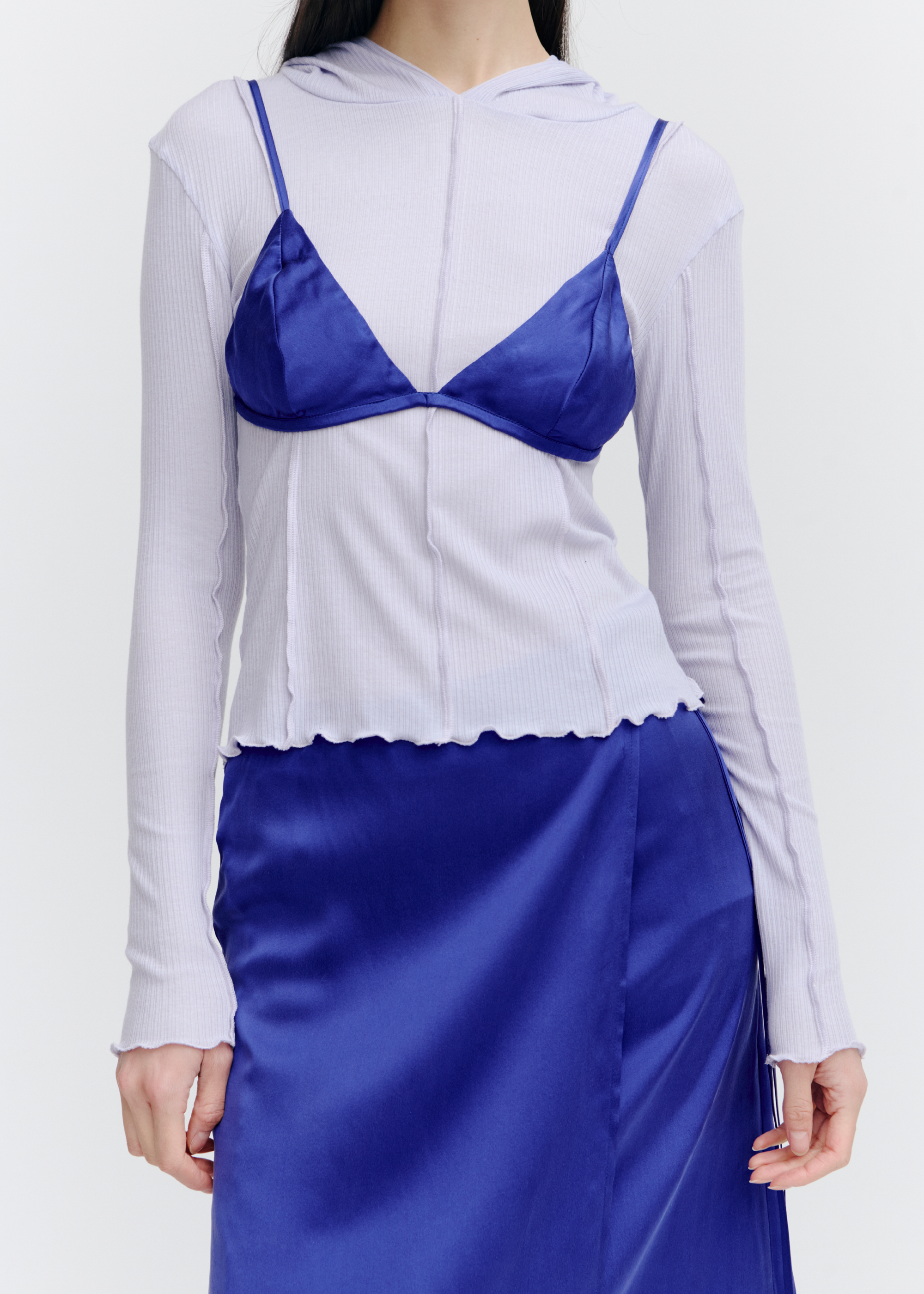Segment Hooded Top ~ Glacier