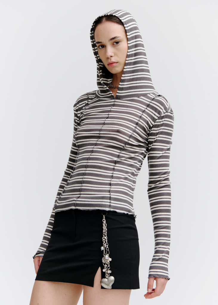 Segment Hooded Top ~ Stripe