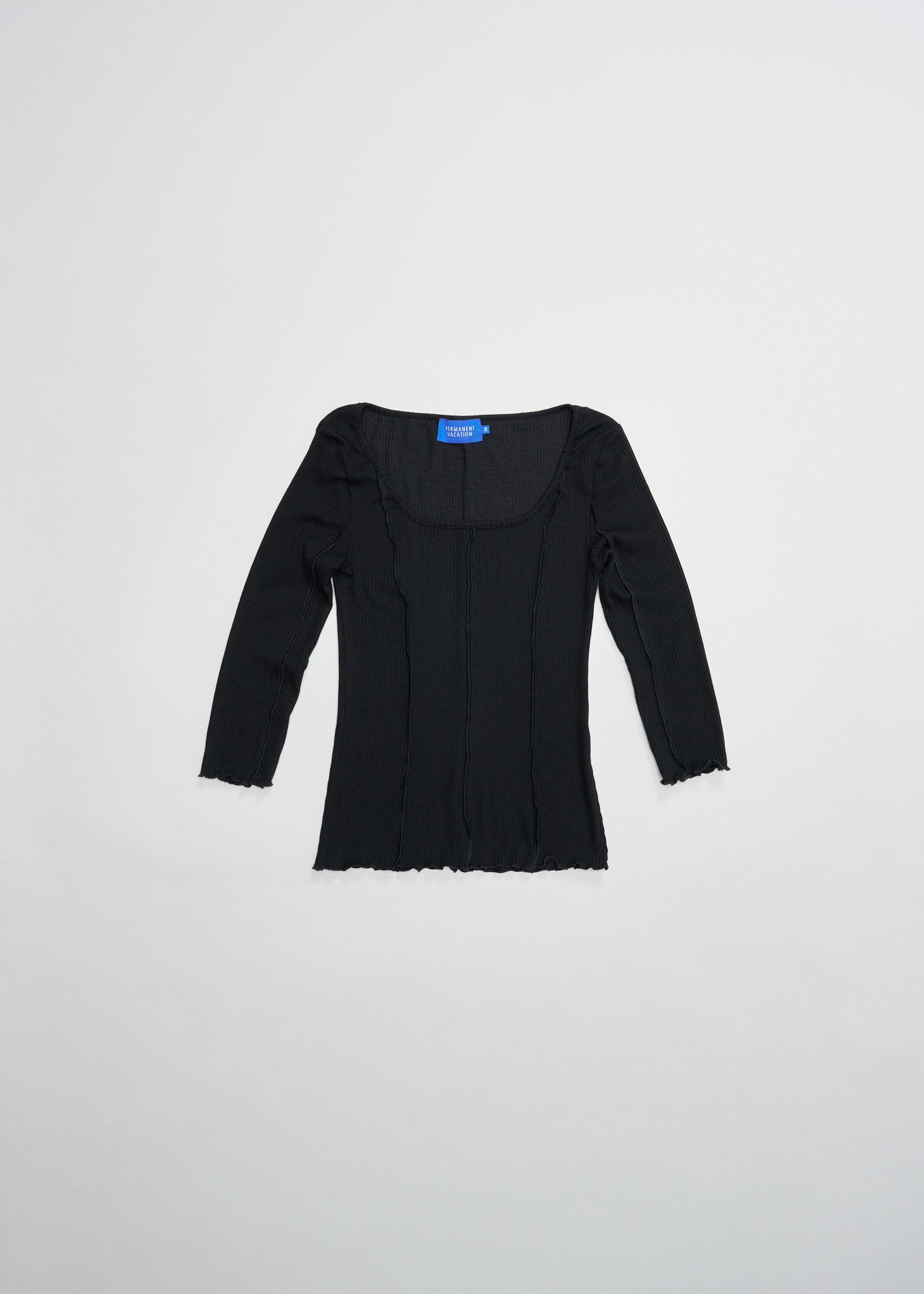 Segment Scoop Top ~ Black