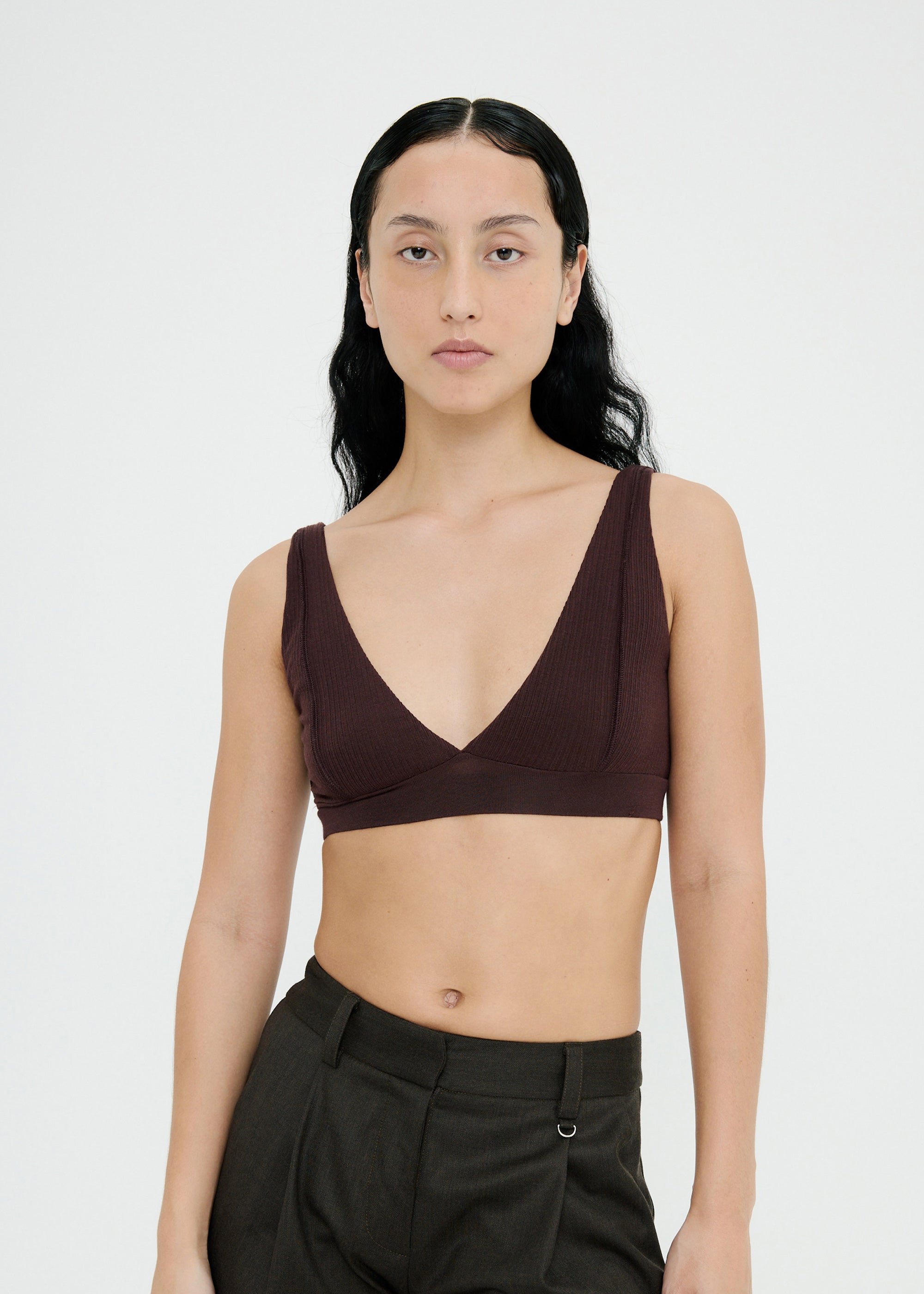 Segment Crop Top ~ Garnet