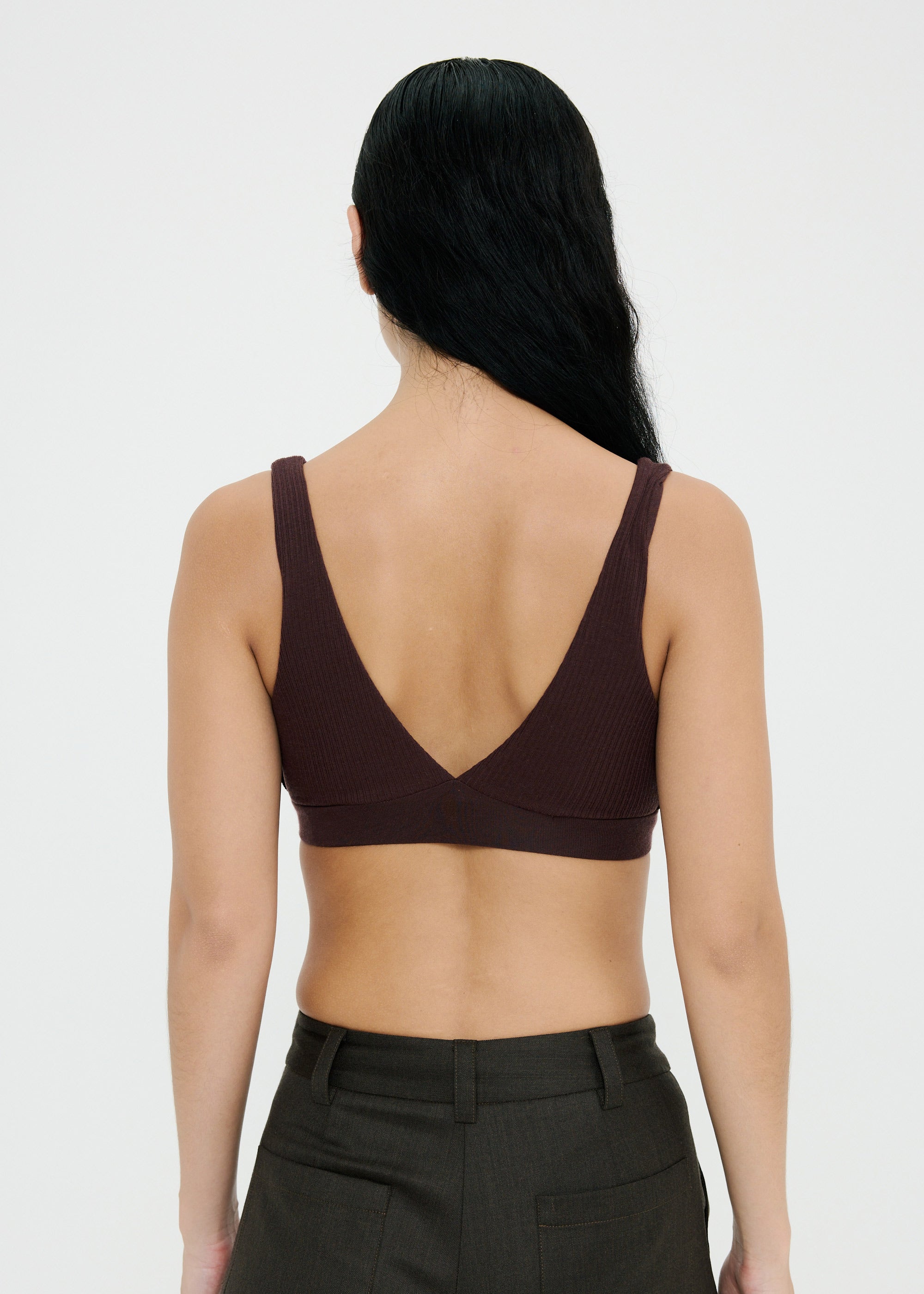 Segment Crop Top ~ Garnet