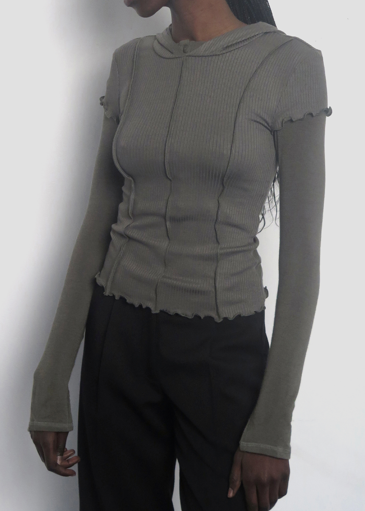 Segment Hooded Tee ~ Pumice