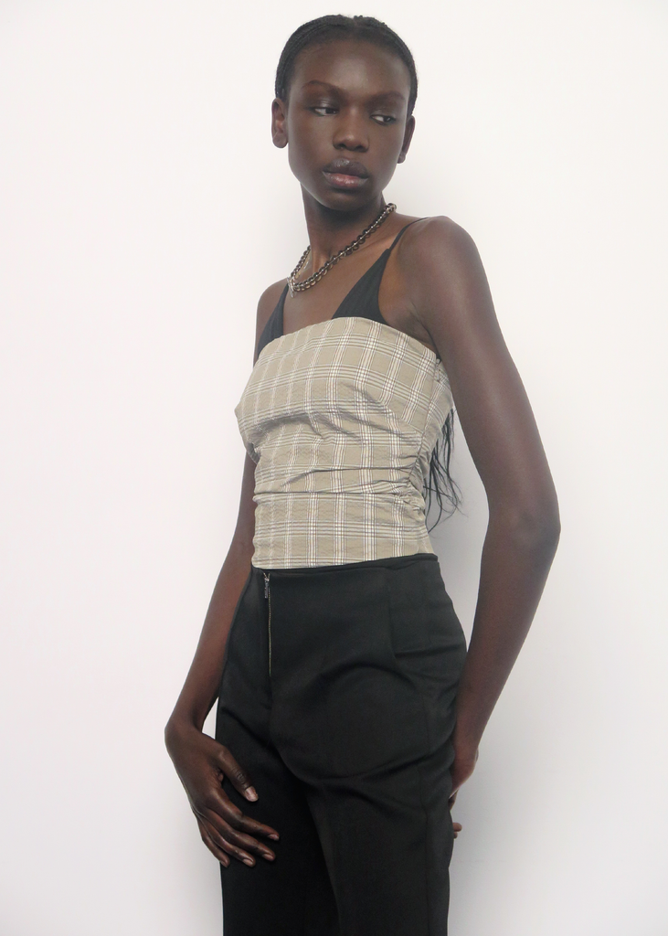 Subject Bustier ~ Beige Check