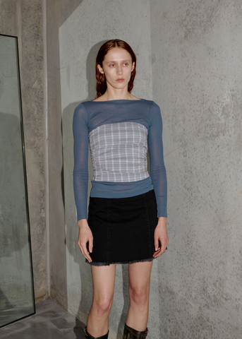 Subject Bustier ~ Petrol Check