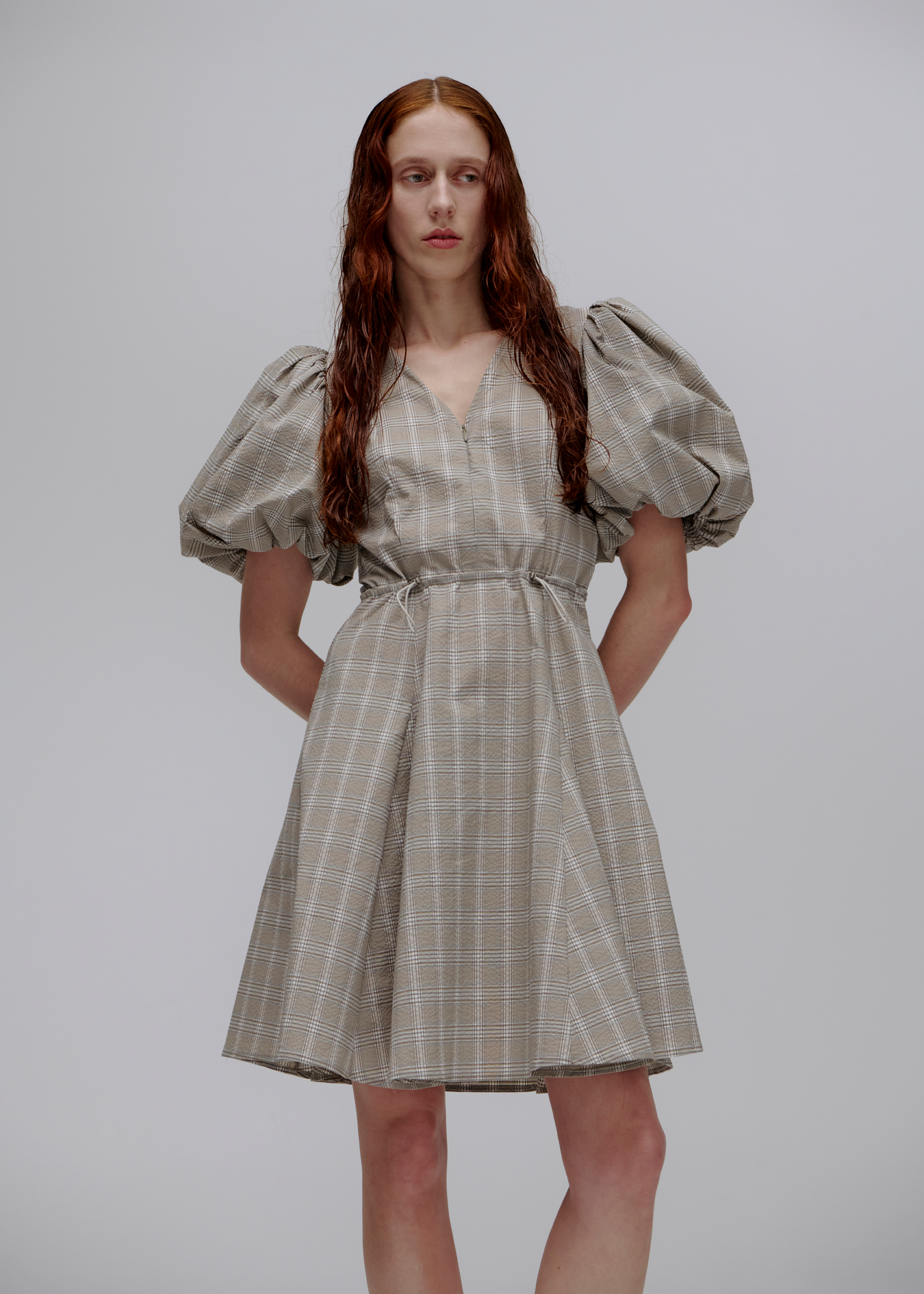 Subject Dress ~ Beige Check