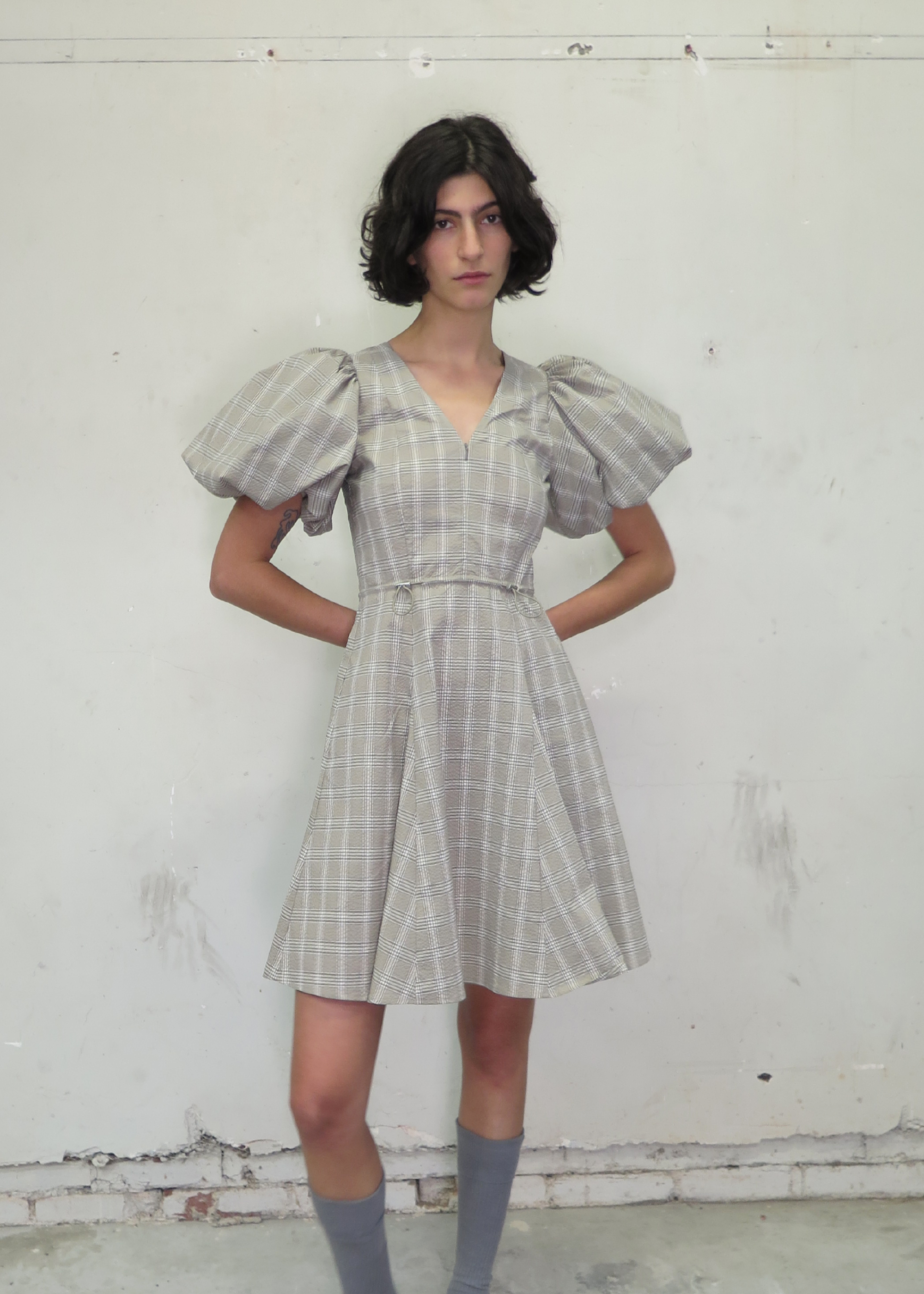 Subject Dress ~ Beige Check