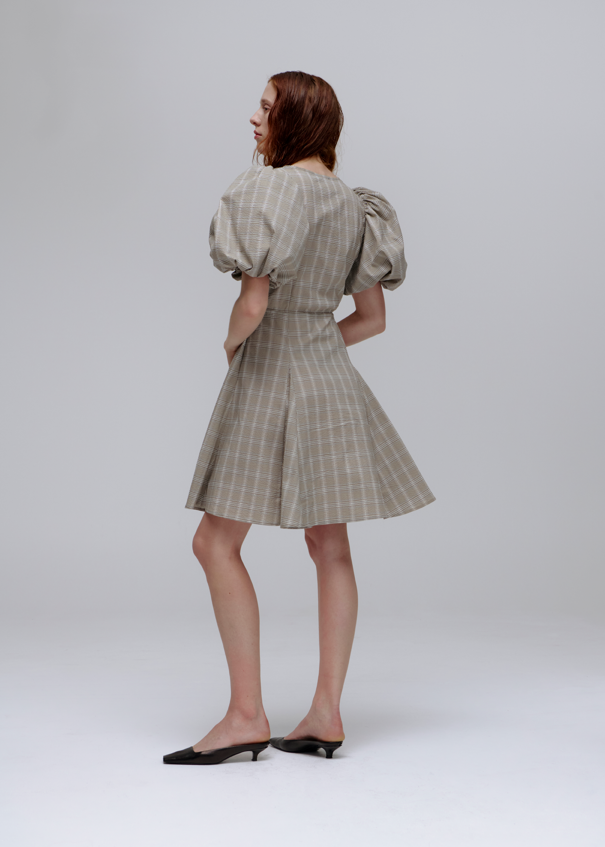 Subject Dress ~ Beige Check